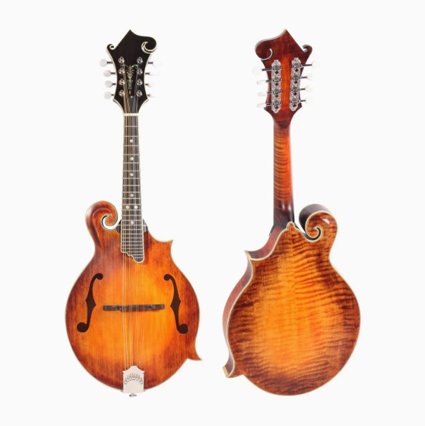 Afanti Solid AAA Flamed Maple Back F Style Mandolin Instrumentos Musicales