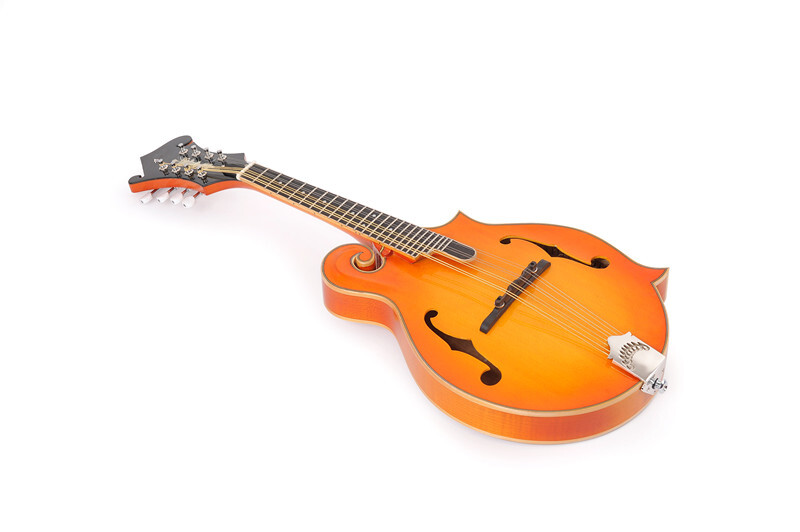 Afanti Music Mandolina Custom Grand Handmade Estilo F Tapa Maciza de Abeto AAA