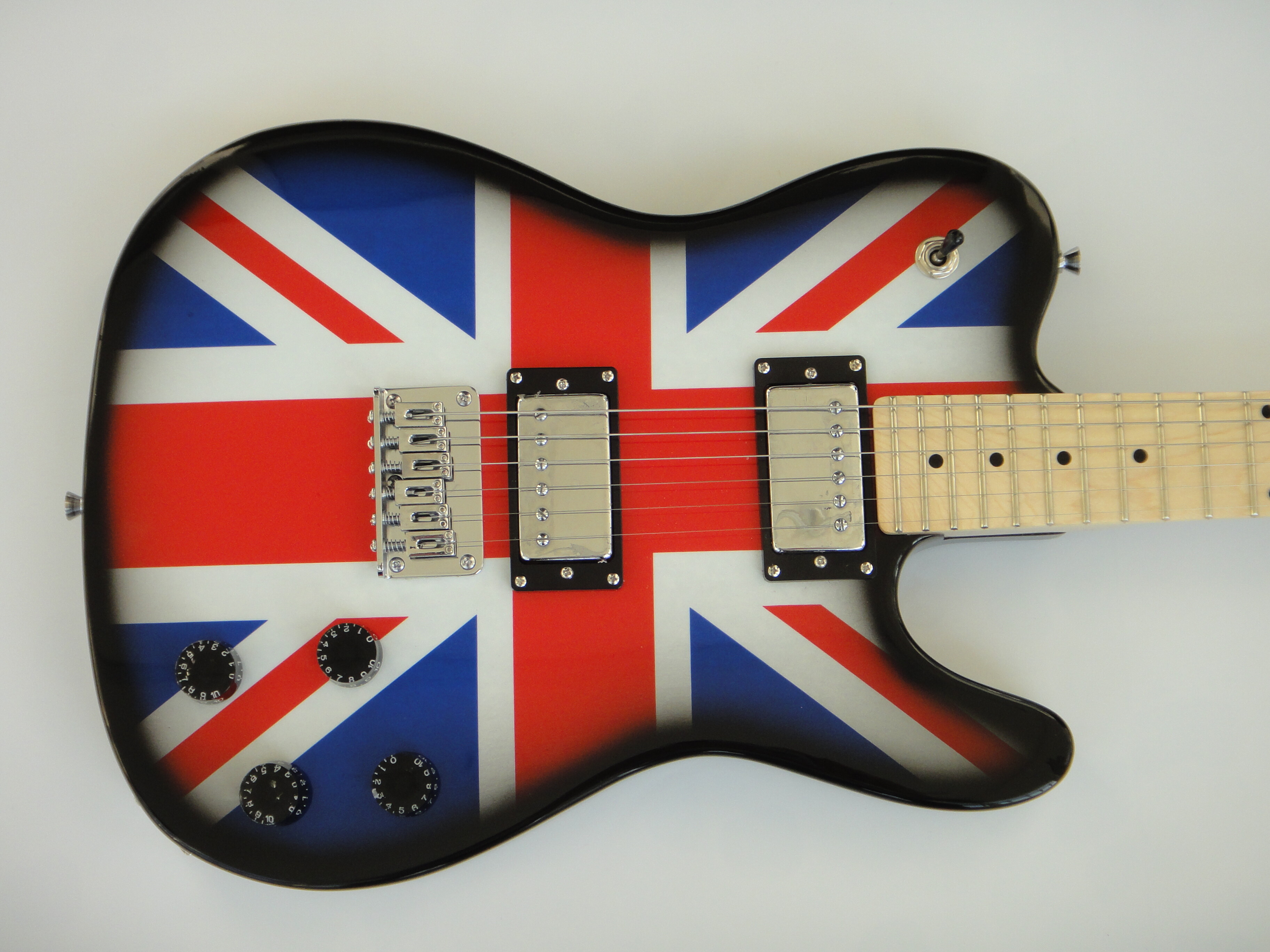 Afanti Guitarra acústica eléctrica con cuello de arce atornillado