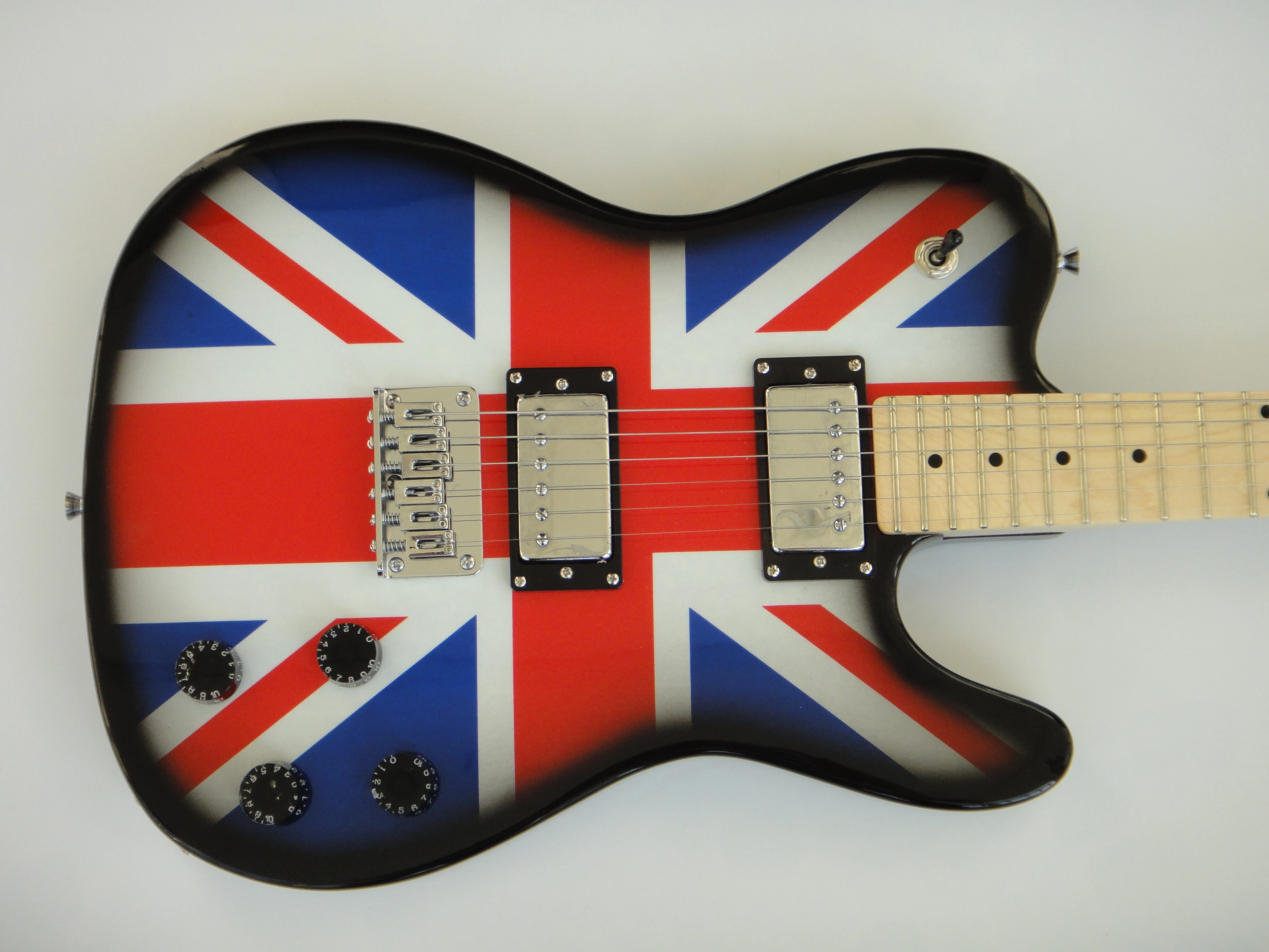 Afanti Guitarra acústica eléctrica con cuello de arce atornillado