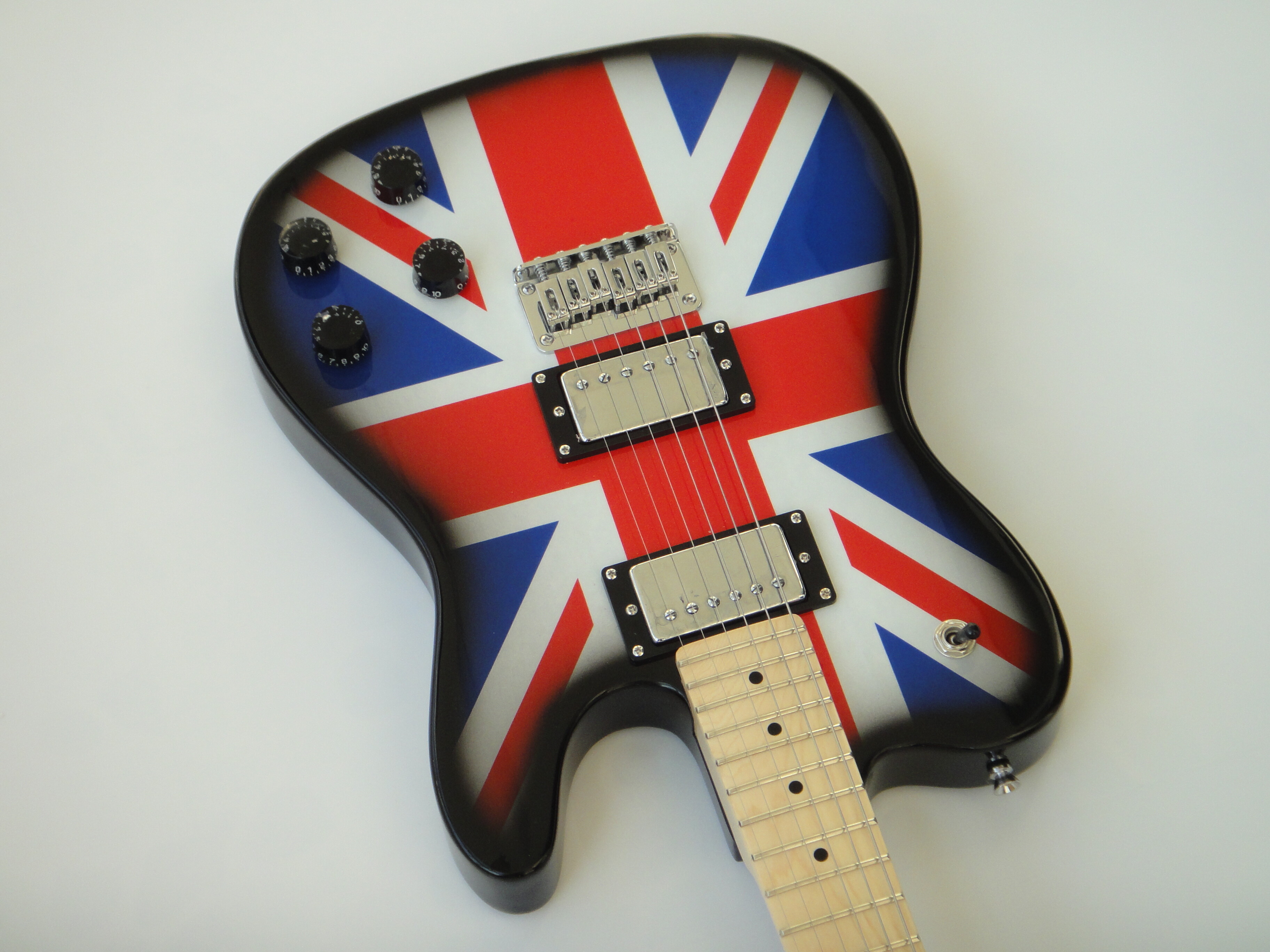 Afanti Guitarra acústica eléctrica con cuello de arce atornillado