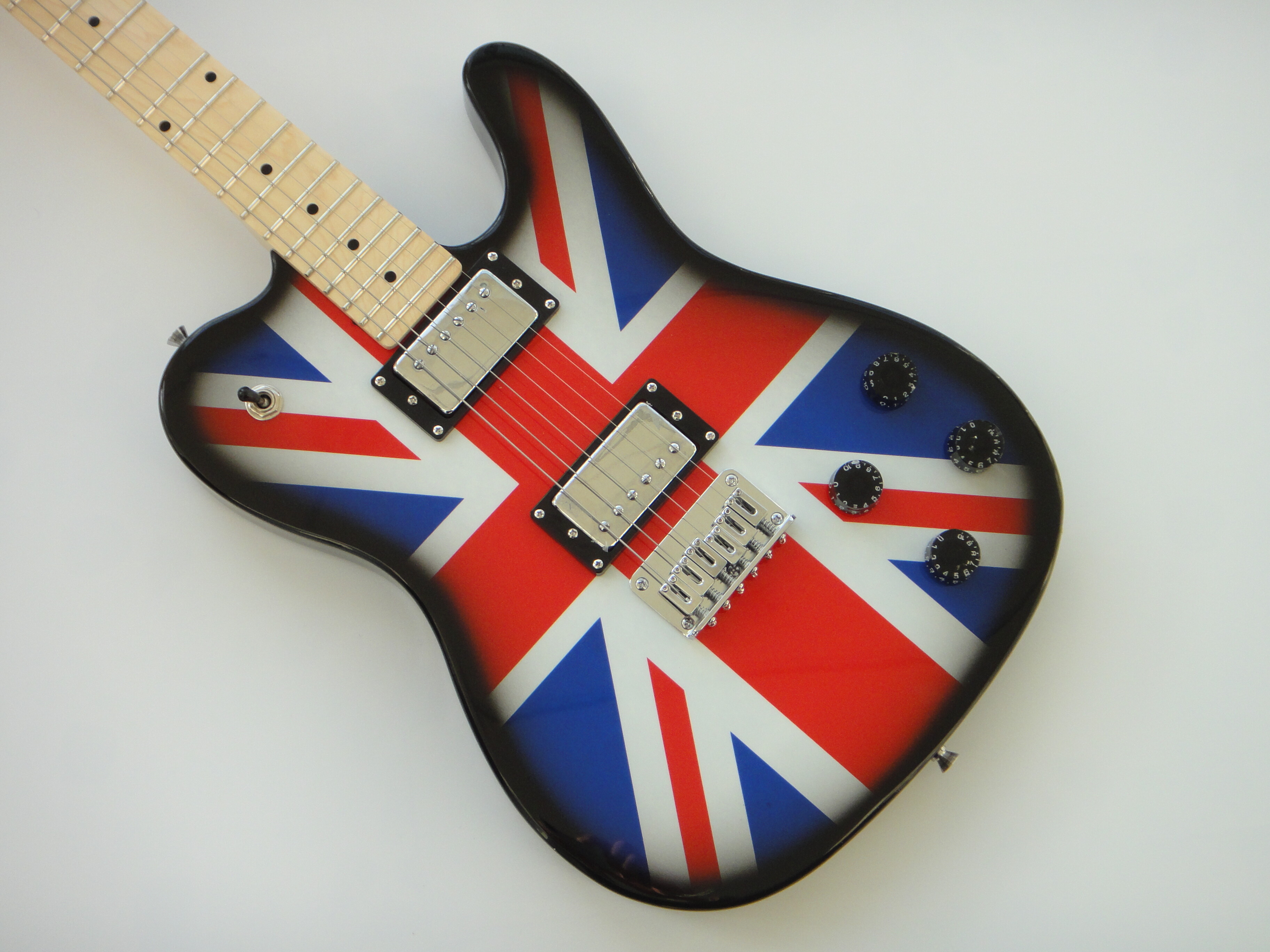 Afanti Guitarra acústica eléctrica con cuello de arce atornillado