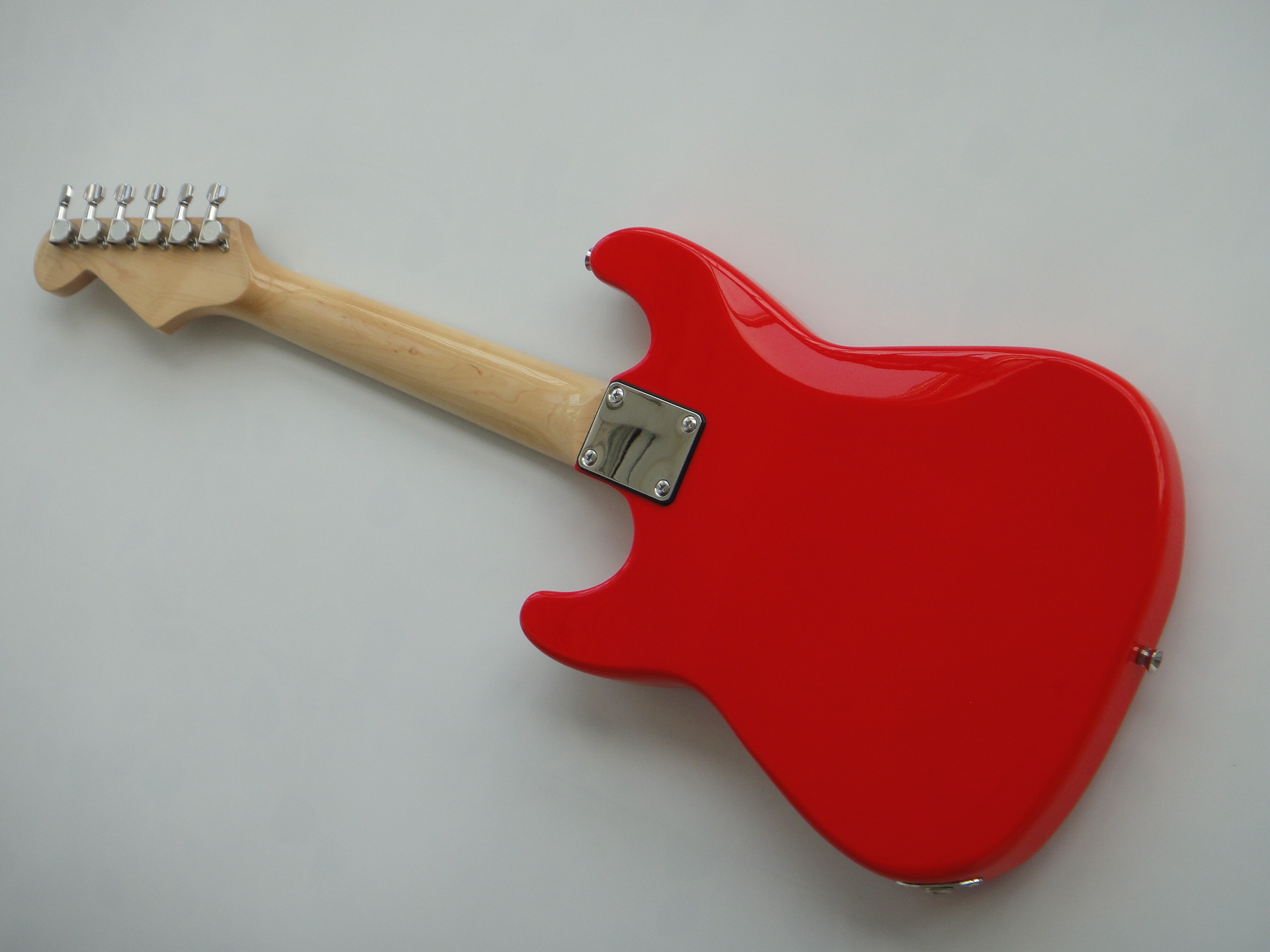 Afanti Guitarra Eléctrica Roja con Cuerpo de Caoba y Mástil de Arce