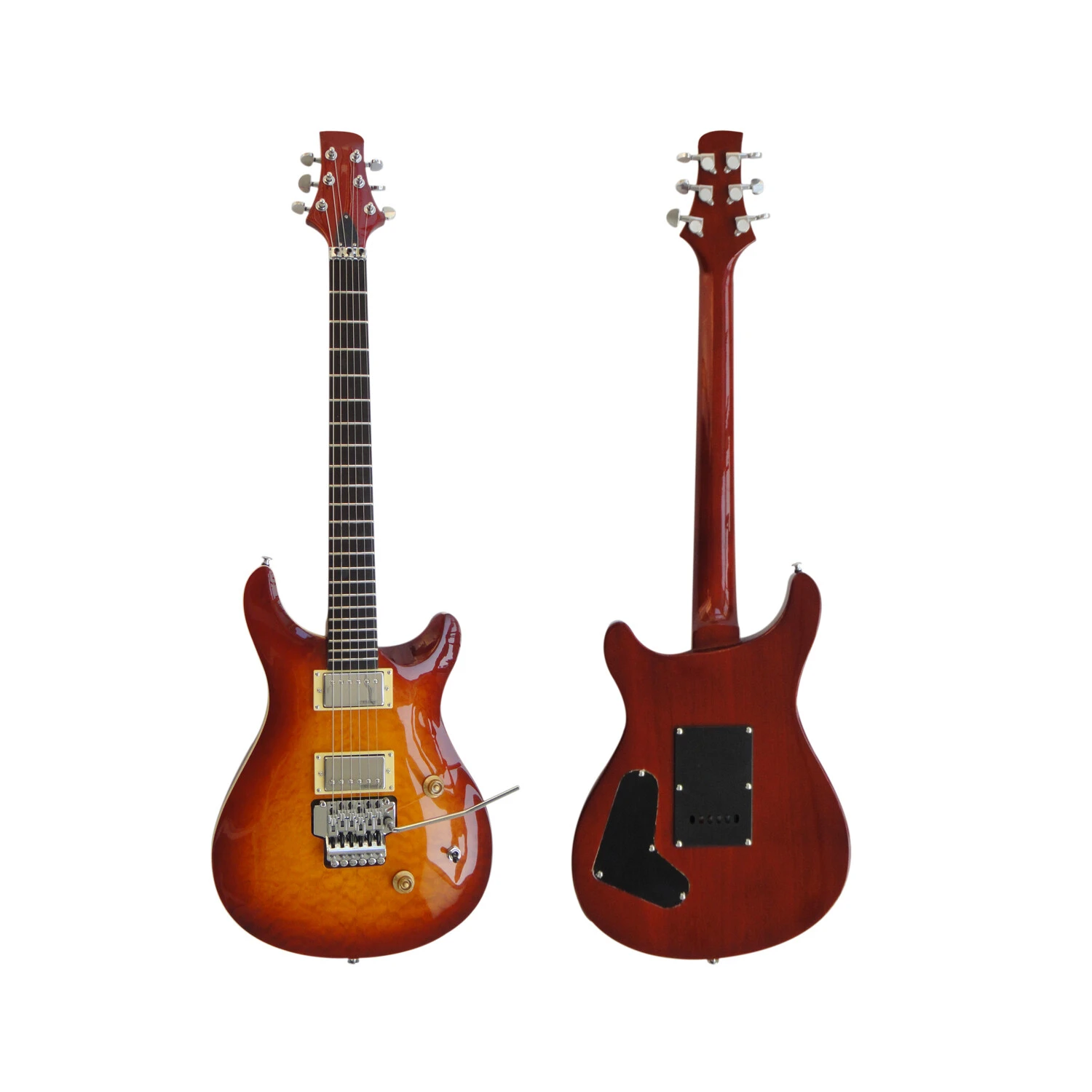Afanti Guitarra Eléctrica 22 Trastes Tilo con Chapa de Arce Acolchado