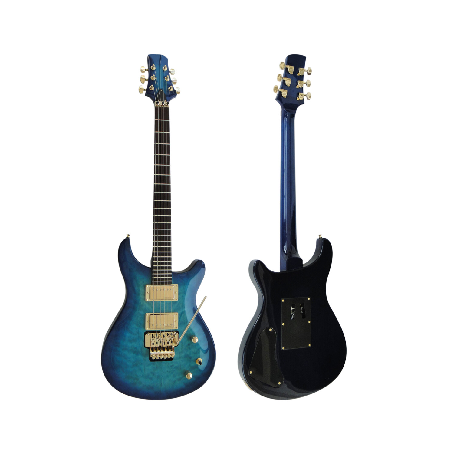 Guitarra eléctrica Afanti con mástil de caoba, cuerpo de tilo americano y acabado en chapa de arce acolchado