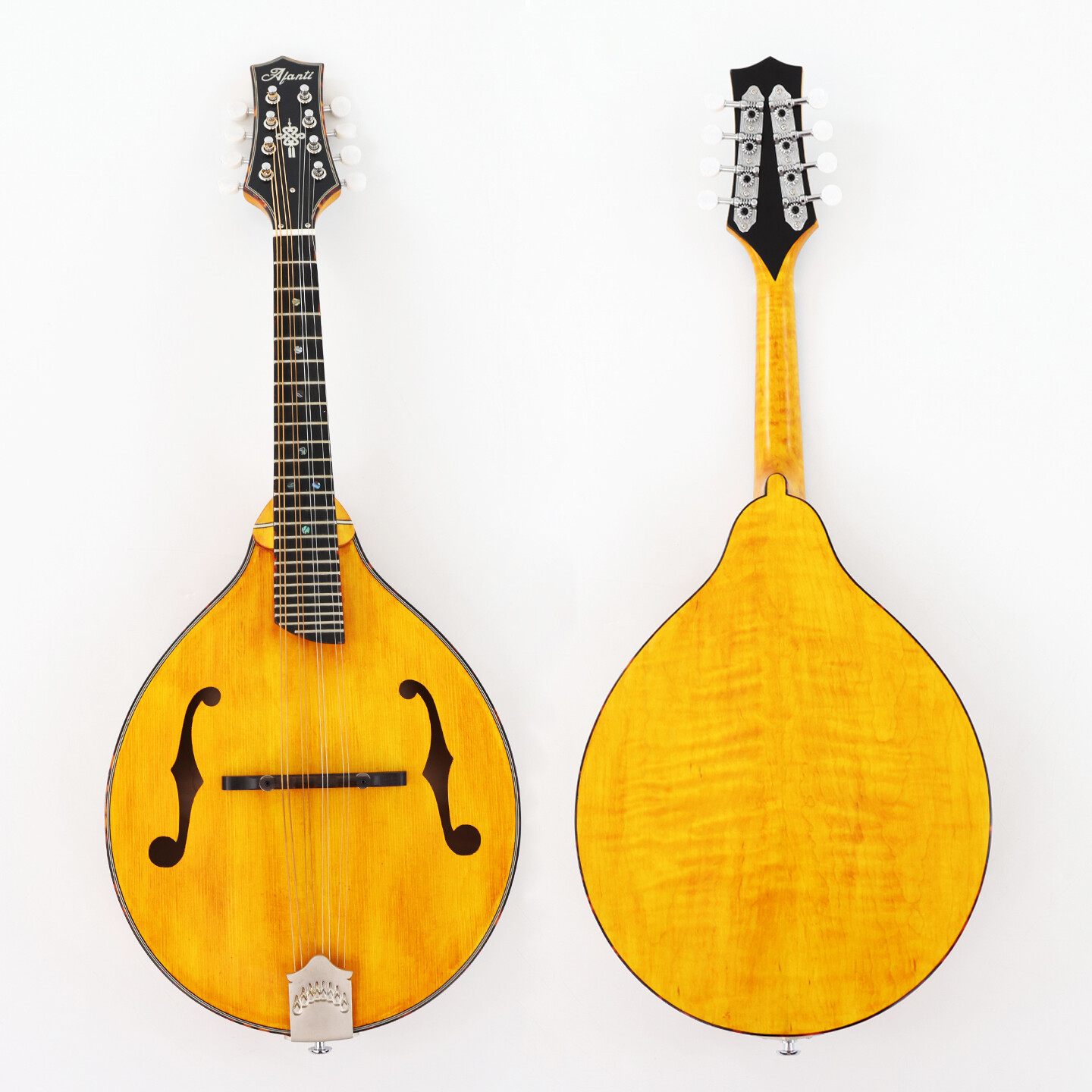 Mandolina Estilo A de Tapa de Abeto Grado A Tallada a Mano Afanti