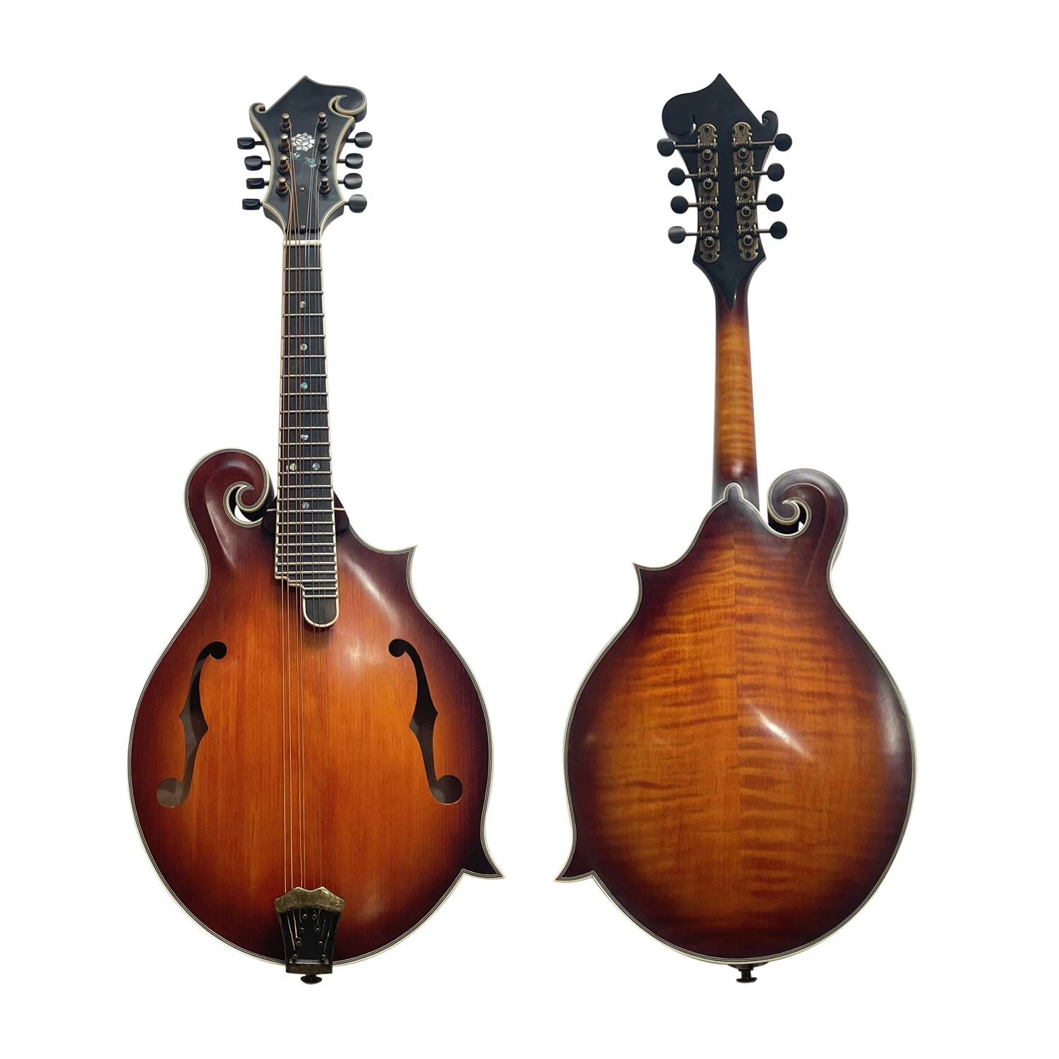 Afanti Mandolina F Estilo con Tapa de Abeto AAA Artesanal