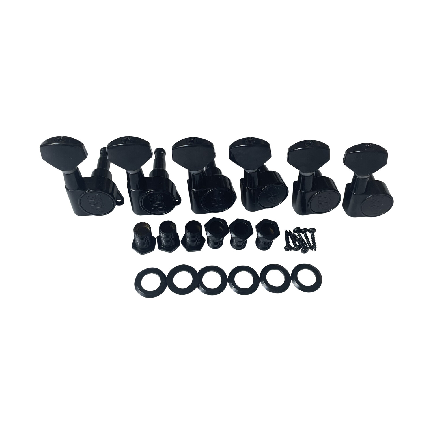 Afanti Black 6 Inline Cabezal de afinador para guitarra derecha Afanti Black 6 Inline Cabezal de afinador para guitarra derecha