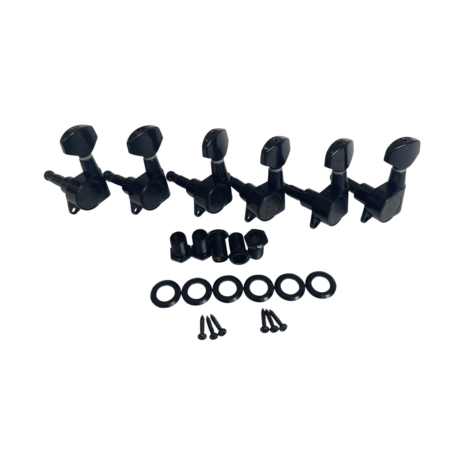 Afanti Black 6 Inline Cabezal de afinador para guitarra derecha Afanti Black 6 Inline Cabezal de afinador para guitarra derecha