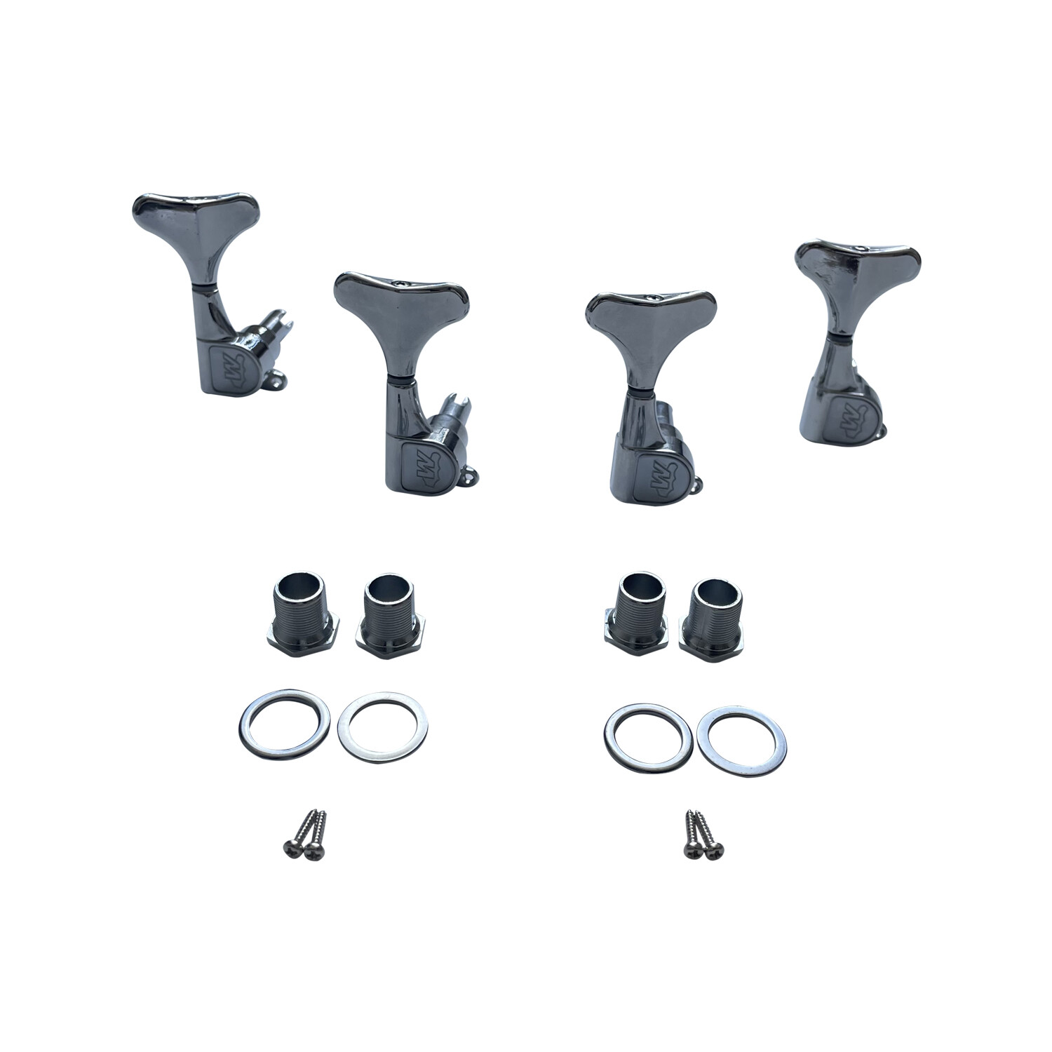 Afinadores Afanti 4R Cromados para Guitarra Bajo Clavijas de Afinación Afinadores Afanti 4R Cromados para Guitarra Bajo Clavijas de Afinación