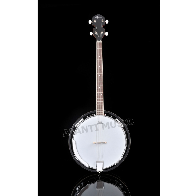Afanti Banjo de 4 cuerdas con resonador de caoba
