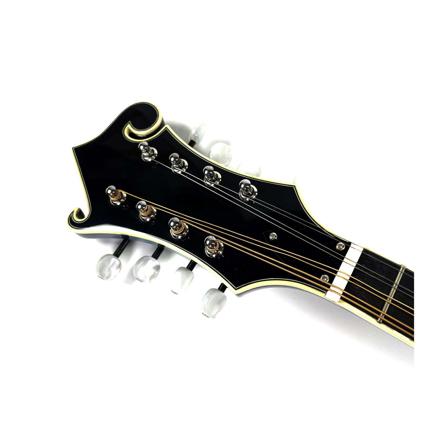 Afanti AB Mandolina F Azul con Tapa y Aros de Arce Flameado Sólido