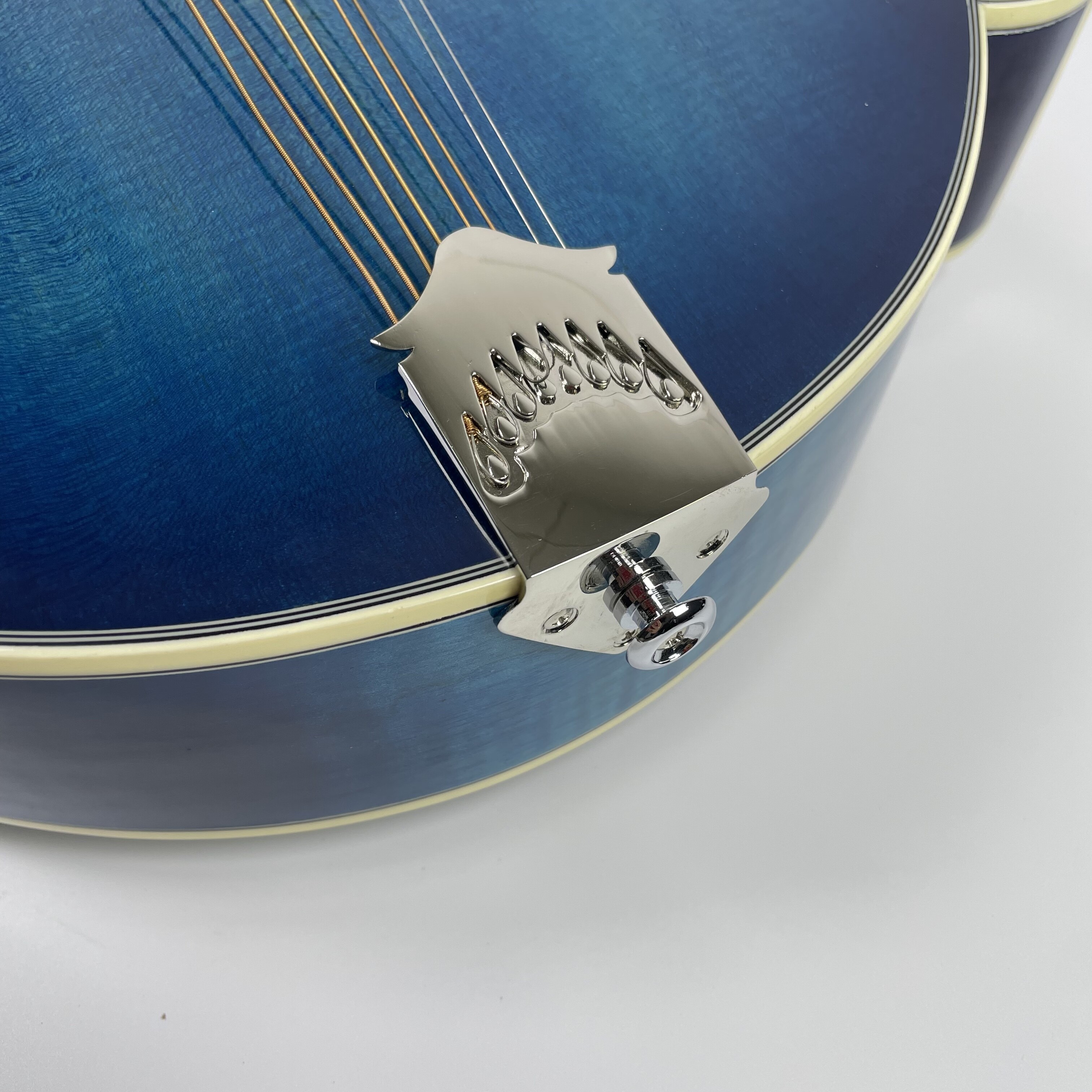 Afanti mandolina octava tallada a mano con tapa de abeto macizo grado AA en color azul