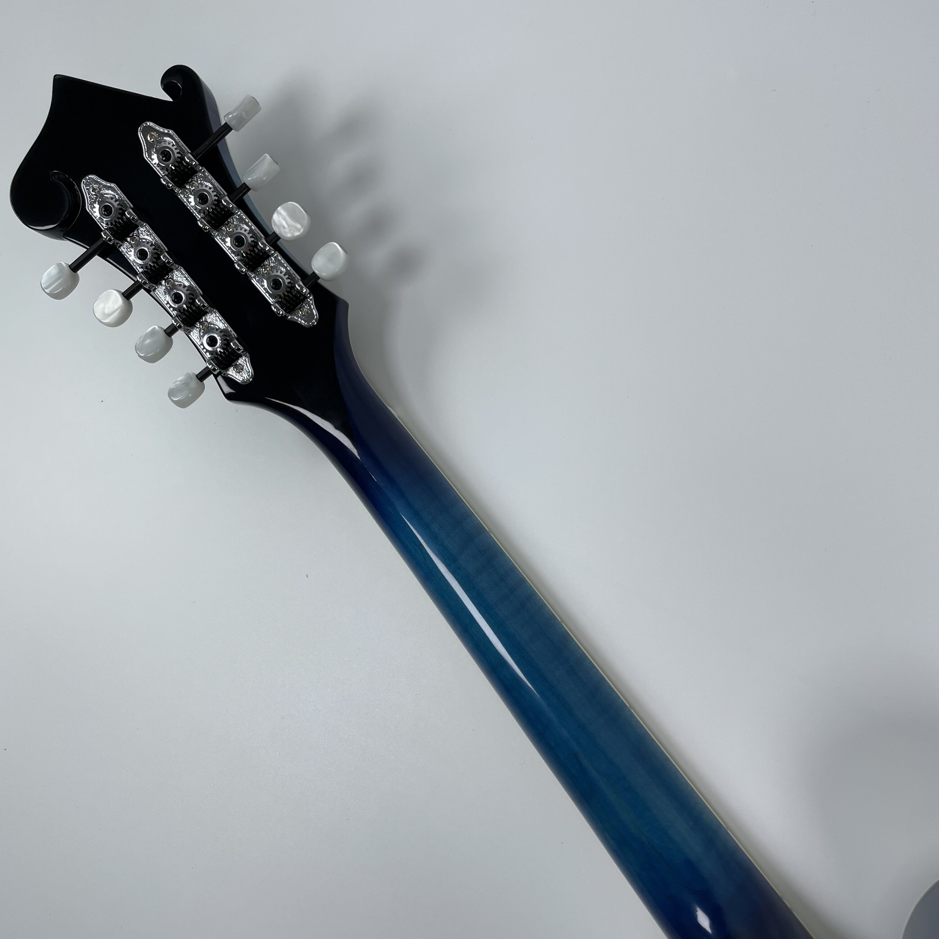 Afanti mandolina octava tallada a mano con tapa de abeto macizo grado AA en color azul