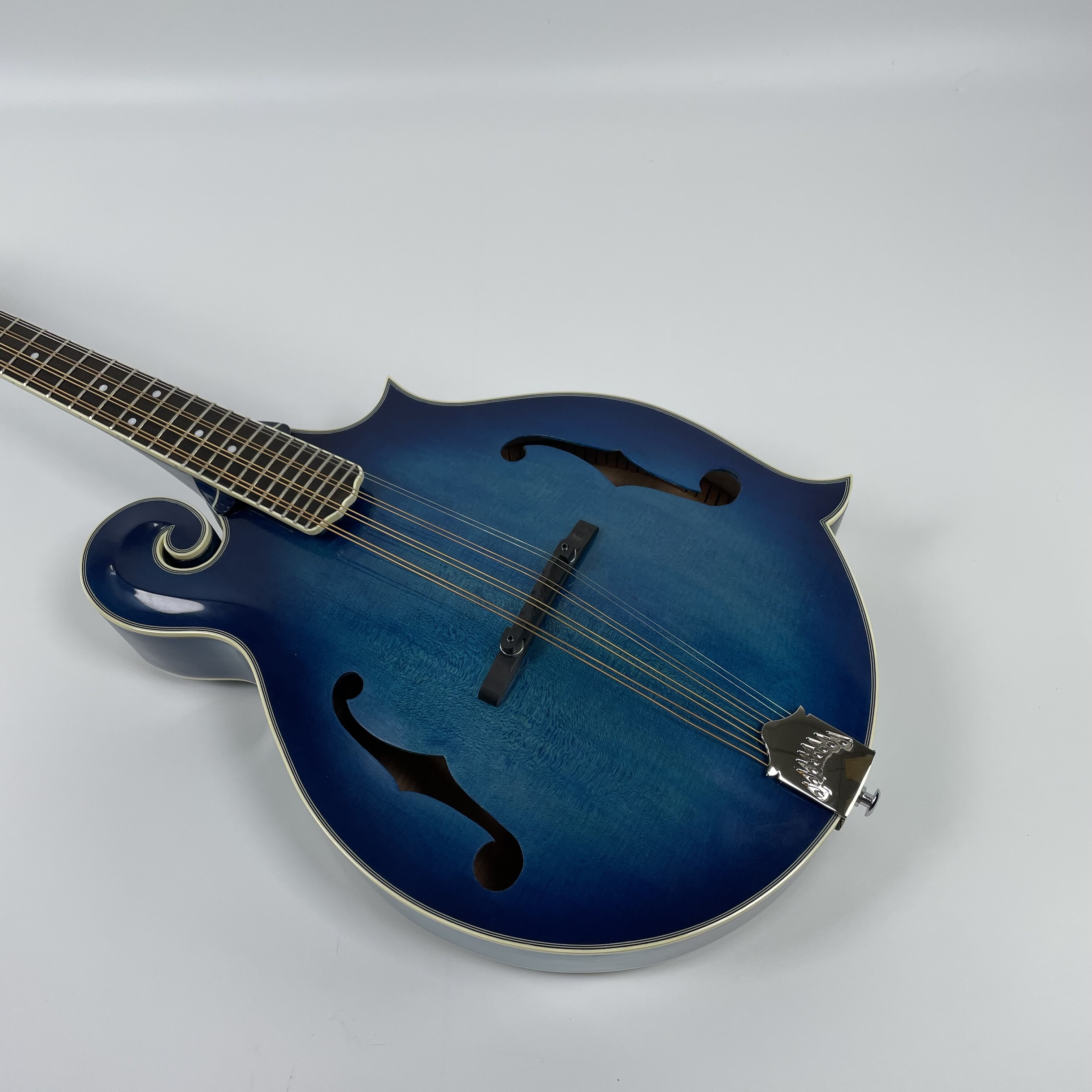 Afanti mandolina octava tallada a mano con tapa de abeto macizo grado AA en color azul