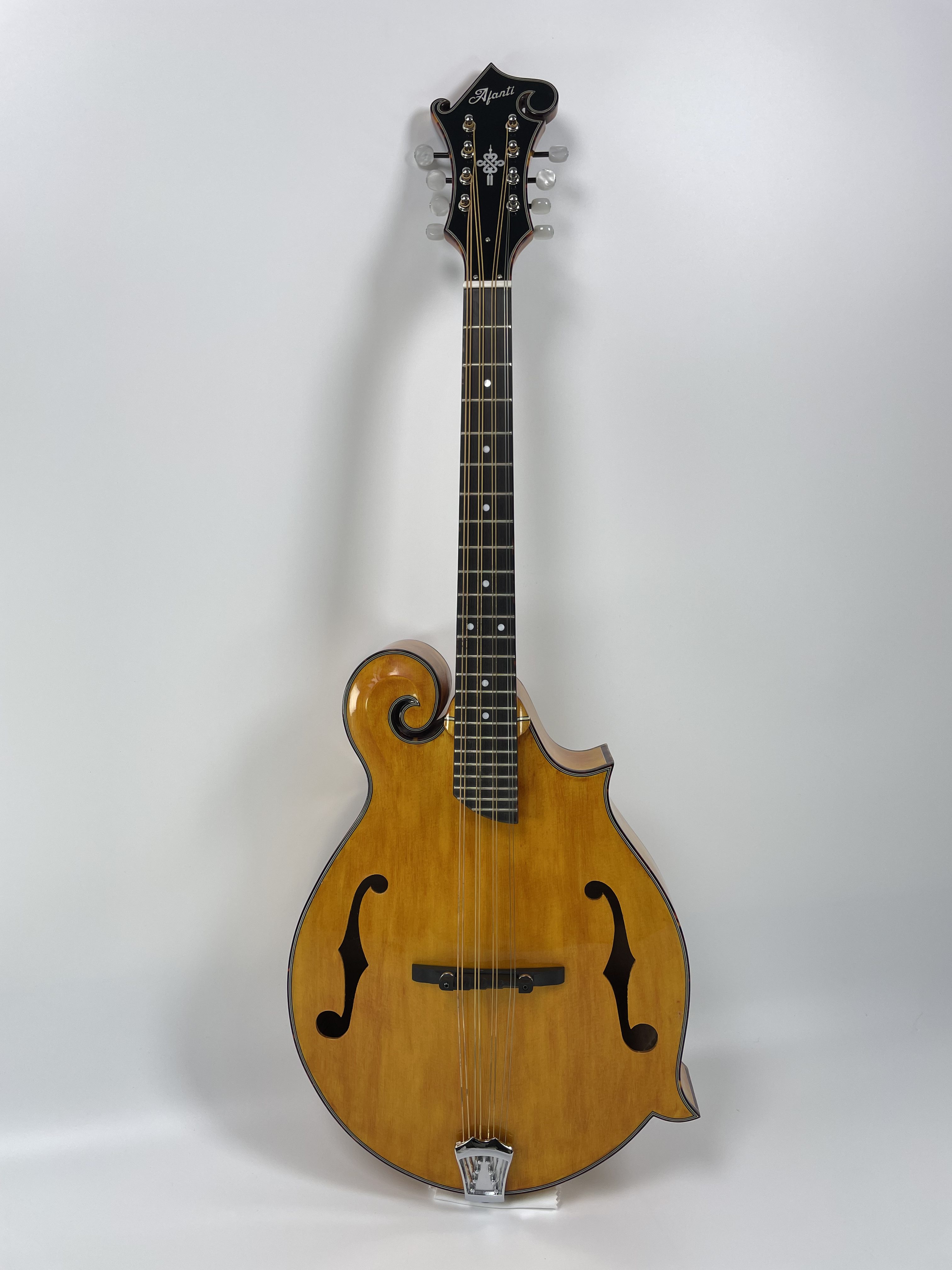 Afanti Hecho a Mano Tapa de Abeto Macizo Estilo F Octave Mandolina Color Gold Rush