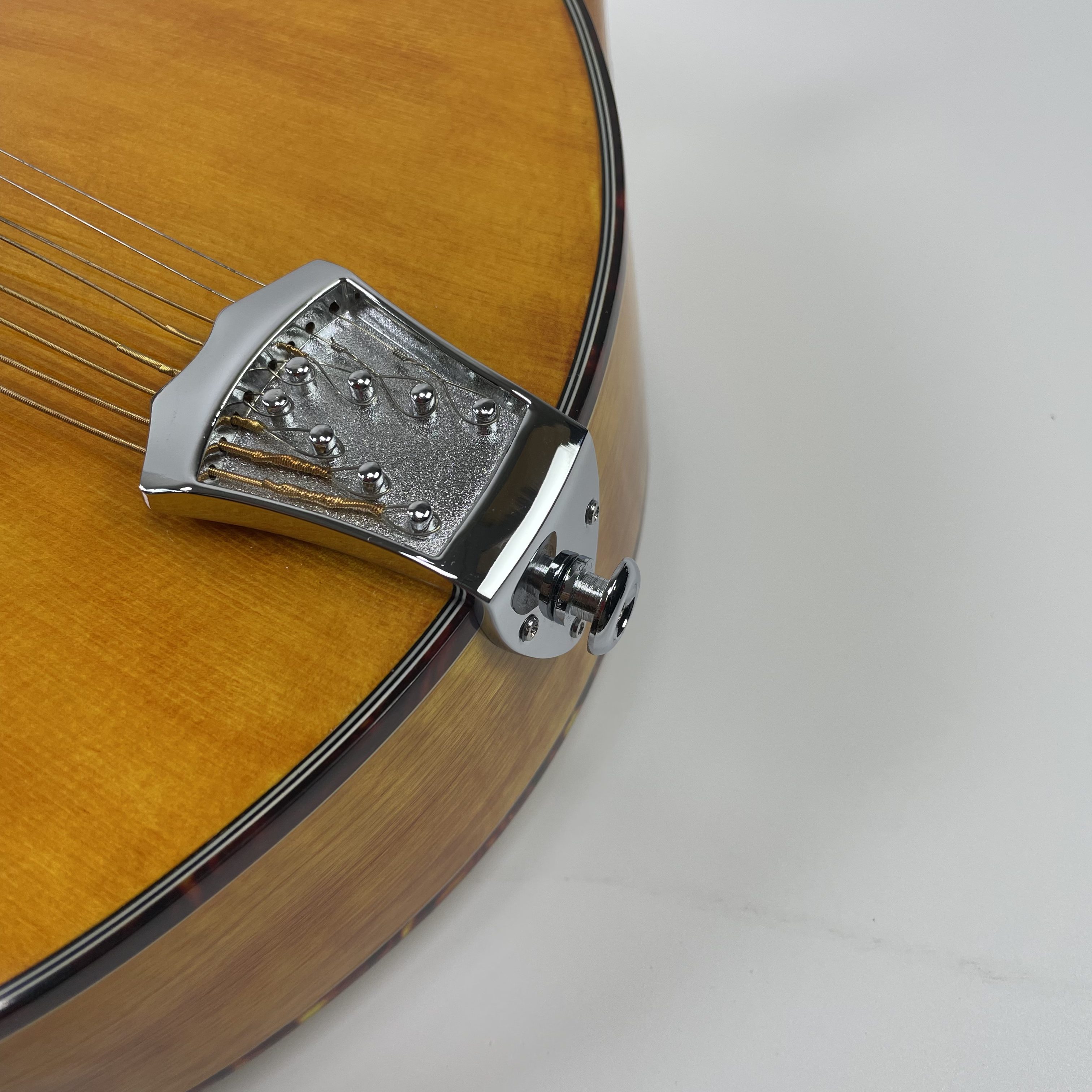 Afanti Hecho a Mano Tapa de Abeto Macizo Estilo F Octave Mandolina Color Gold Rush