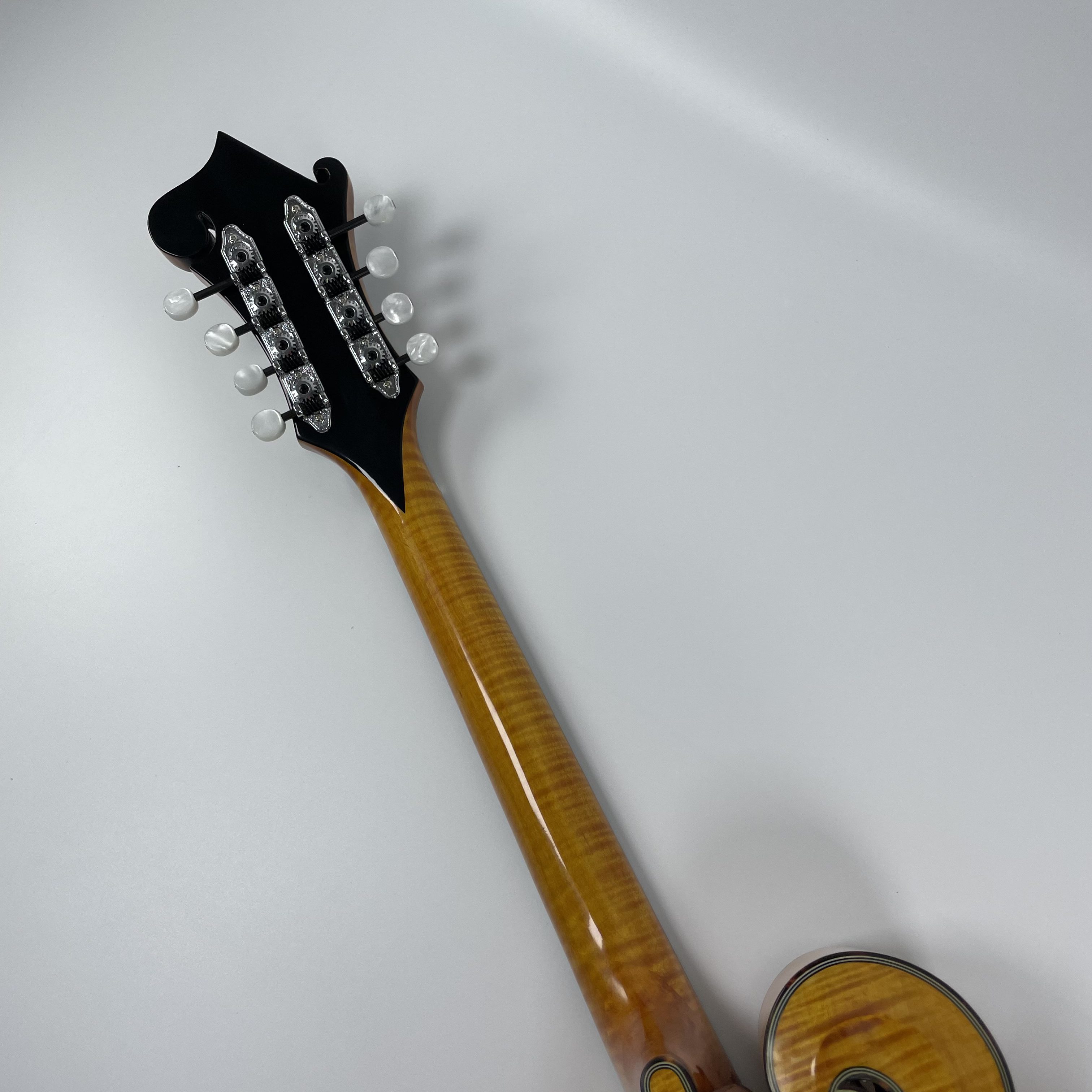 Afanti Hecho a Mano Tapa de Abeto Macizo Estilo F Octave Mandolina Color Gold Rush