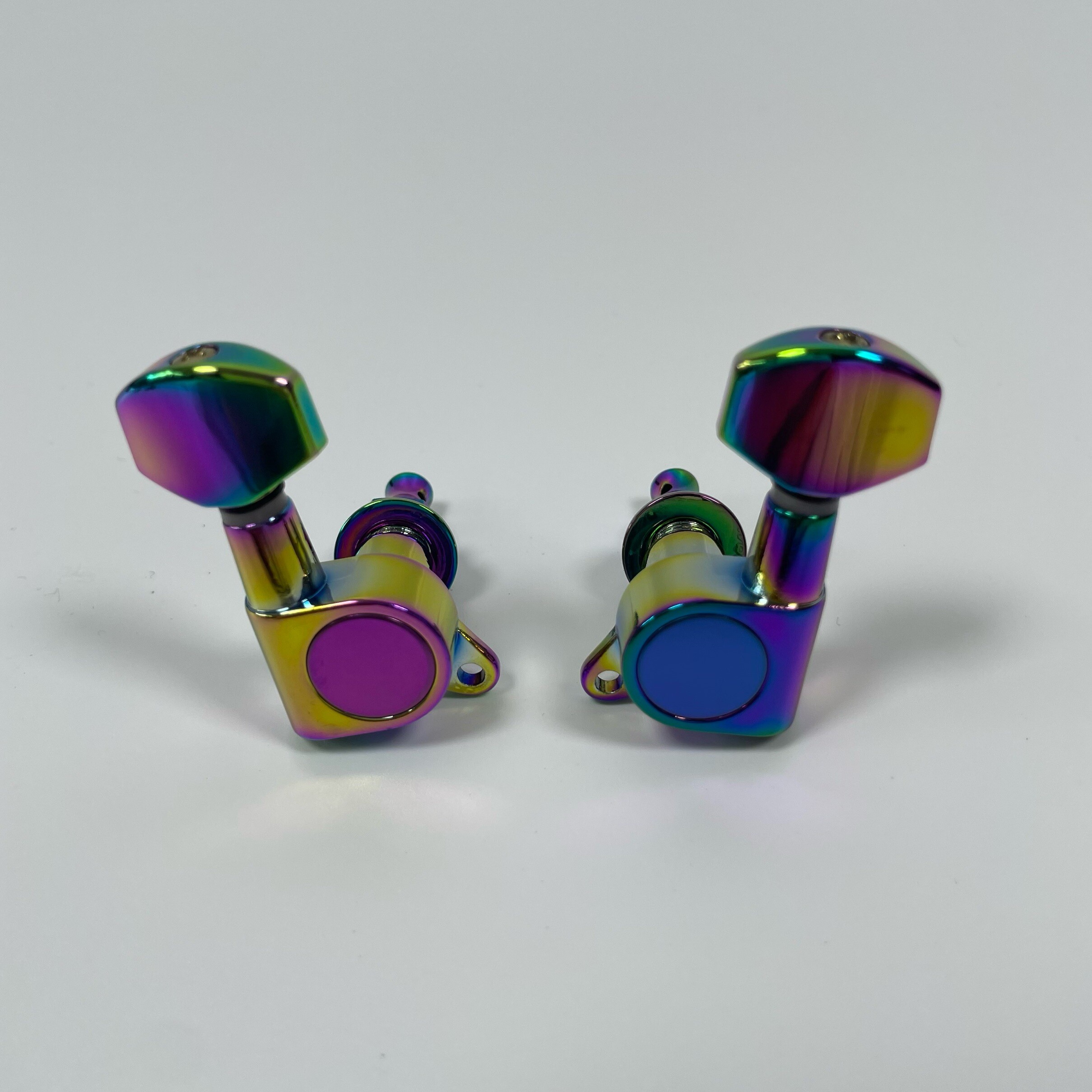 Afinadores Eléctricos Sellados Titanium Rainbow 3L3R para Partes de Repuesto de Guitarra DIY