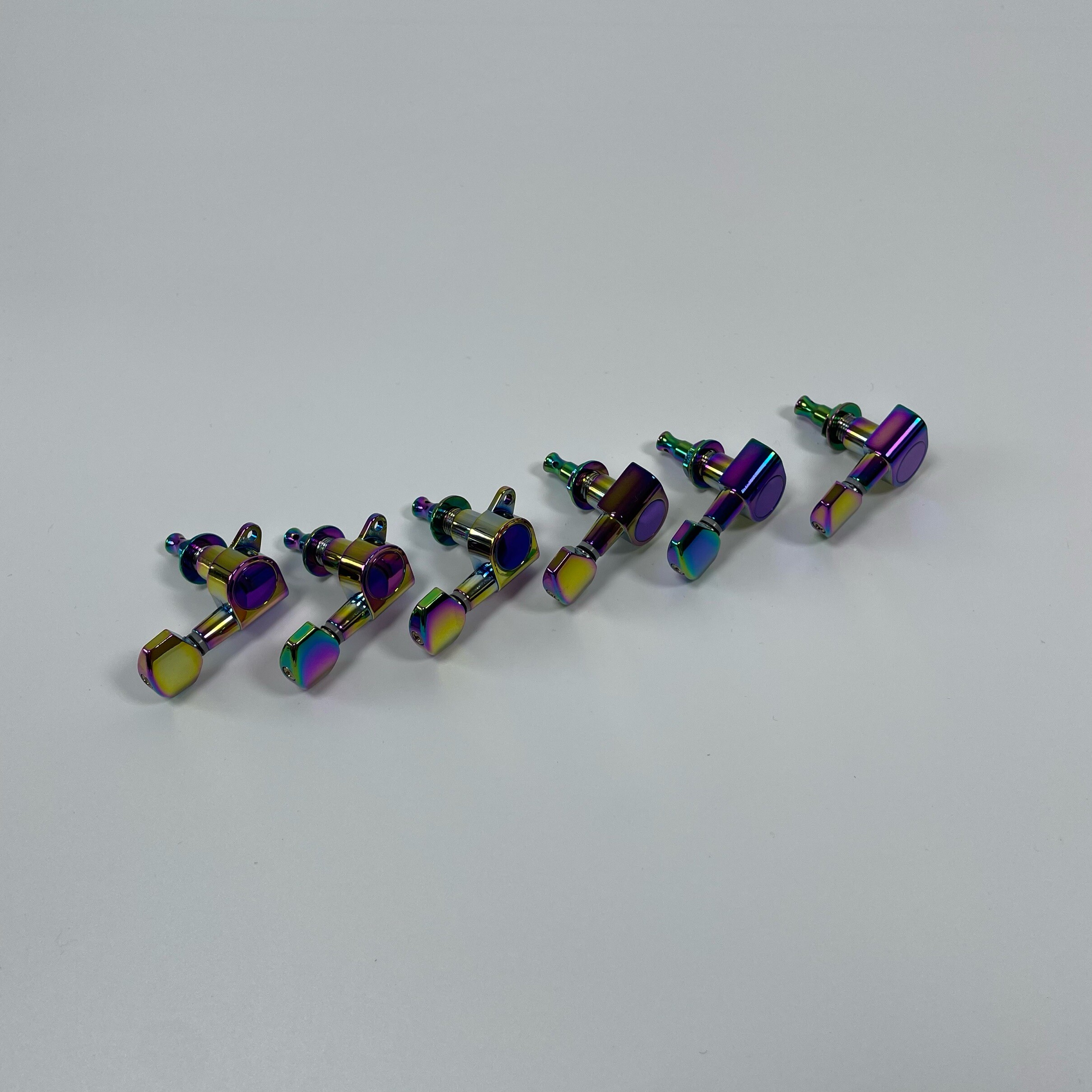 Afinadores Eléctricos Sellados Titanium Rainbow 3L3R para Partes de Repuesto de Guitarra DIY