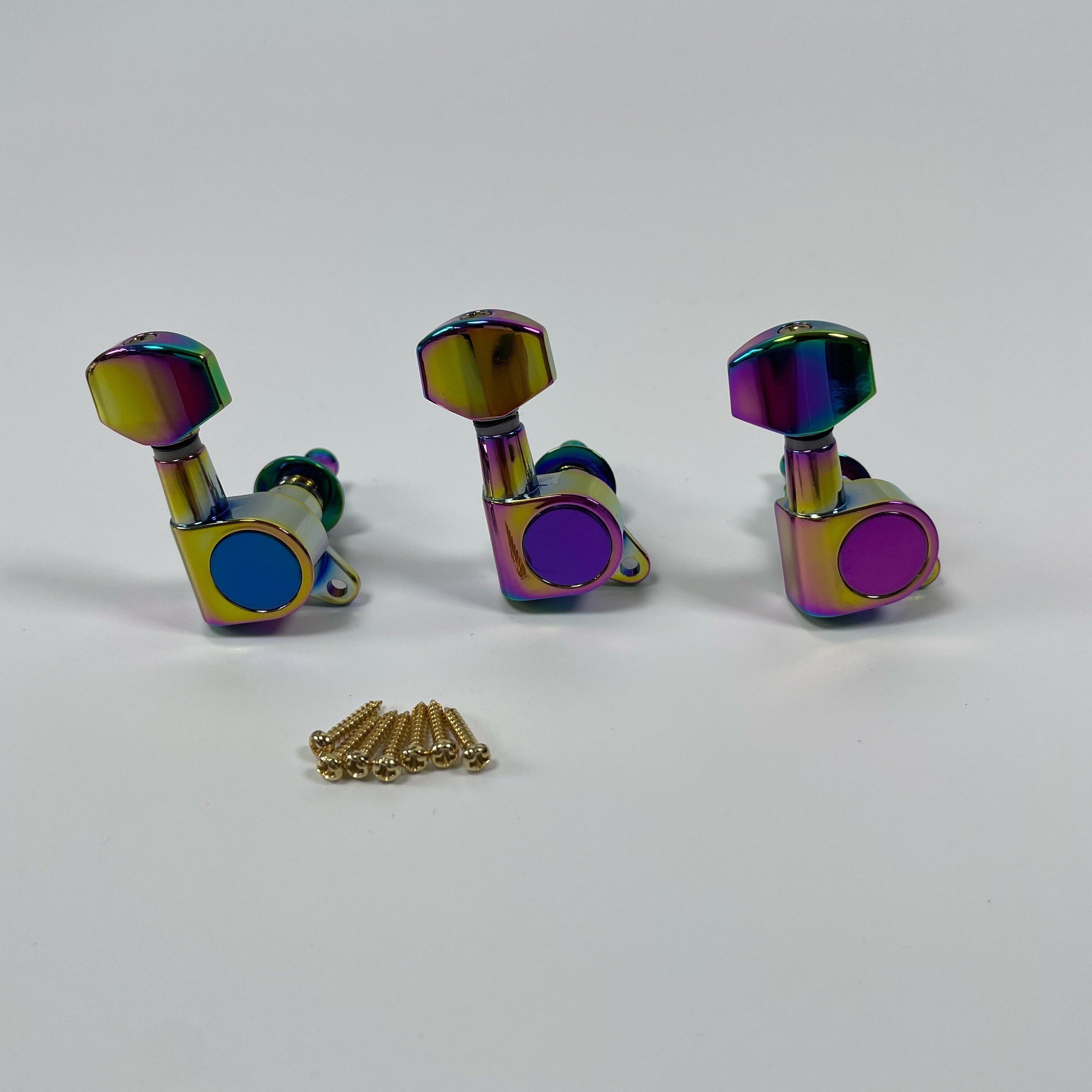 Afinadores Eléctricos Sellados Titanium Rainbow 3L3R para Partes de Repuesto de Guitarra DIY