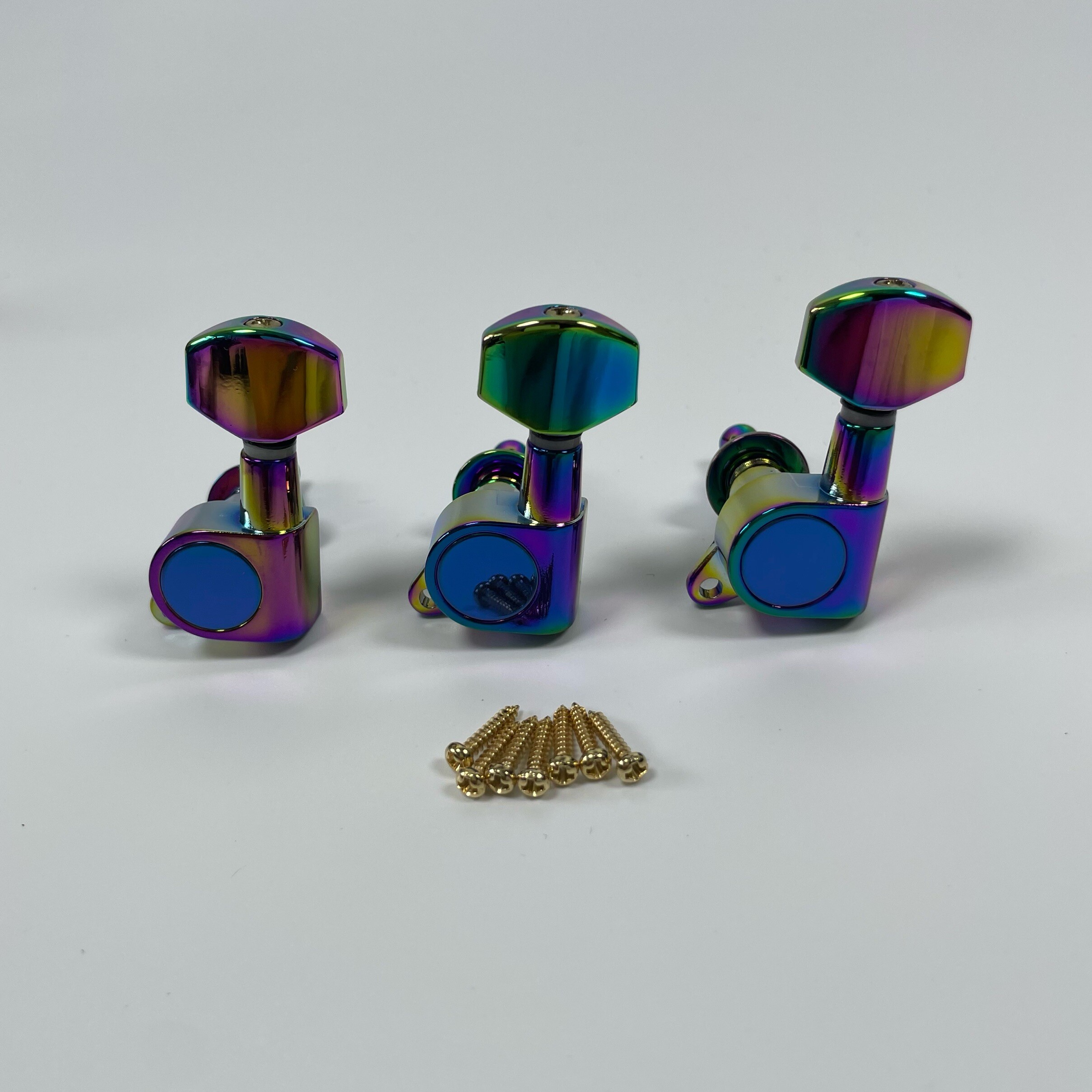 Afinadores Eléctricos Sellados Titanium Rainbow 3L3R para Partes de Repuesto de Guitarra DIY