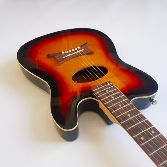 Guitarra Eléctrica Acústica Afanti Semi-Hollow Body Rosewood Fingerboard with EQ