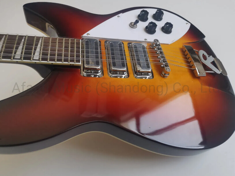 Afanti Music Guitarra Eléctrica Ricken Style de 12 cuerdas Sunburst