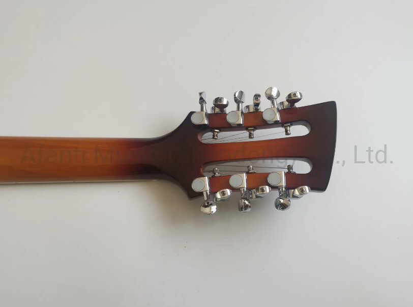 Afanti Music Guitarra Eléctrica Ricken Style de 12 cuerdas Sunburst