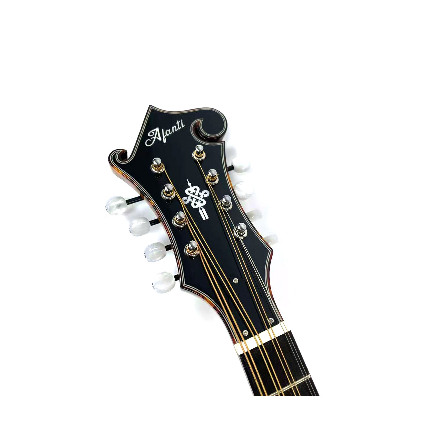 Afanti Mandolina Octava Estilo F con tapa de abeto macizo en color Gold Rush