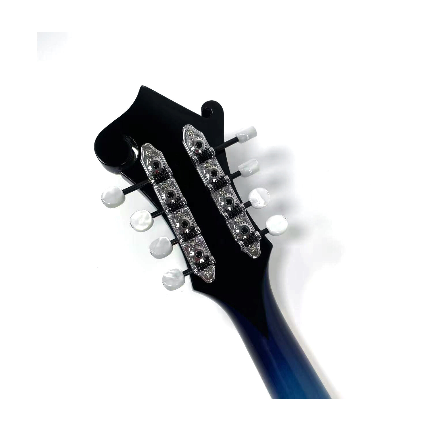 Afanti mandolina octava azul con tapa de abeto macizo grado AA tallada a mano