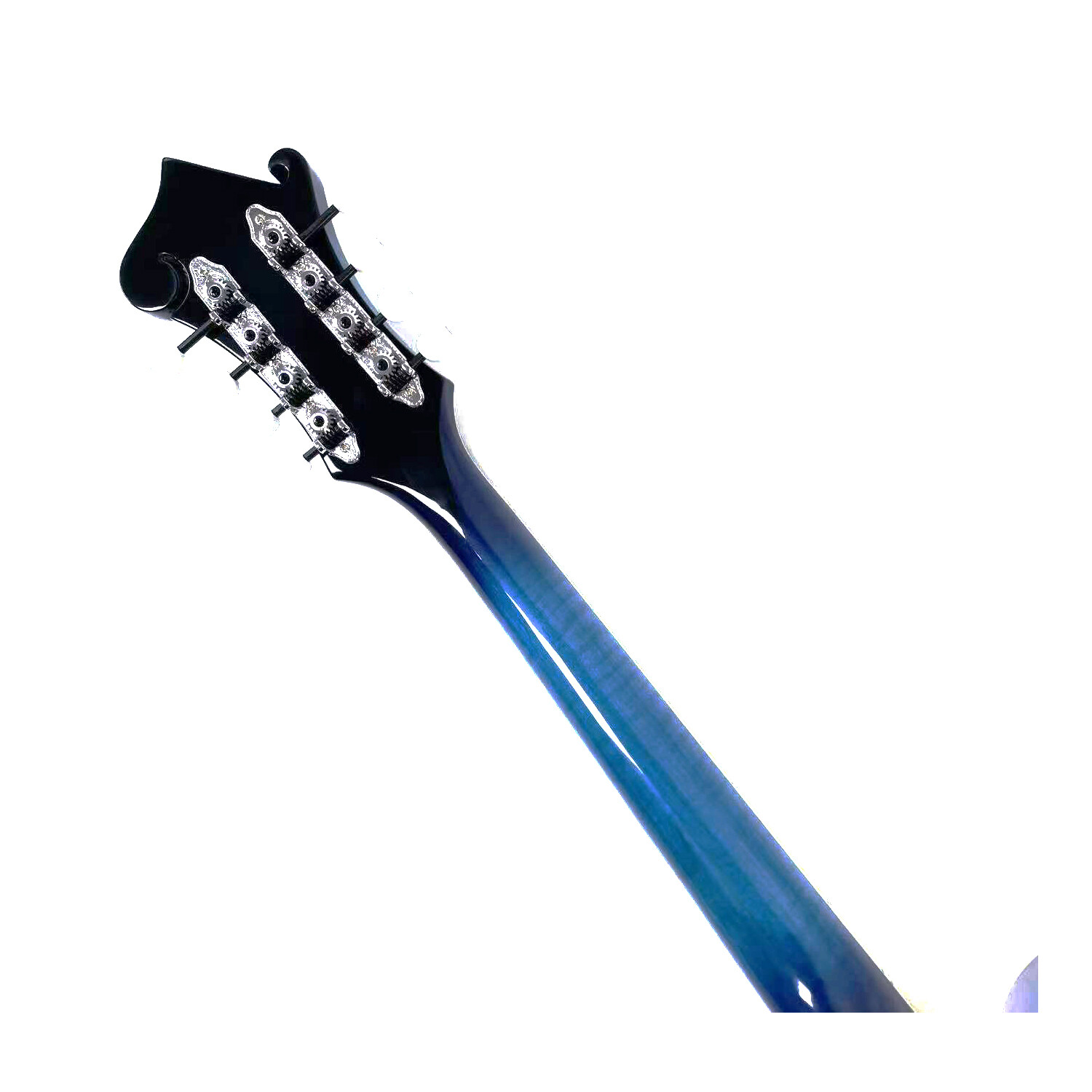 Afanti mandolina octava azul con tapa de abeto macizo grado AA tallada a mano