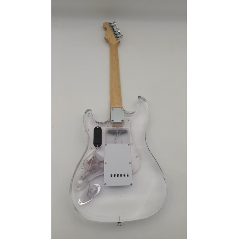 Guitarra eléctrica Afanti ST Model con mástil de arce y luz LED acrílica