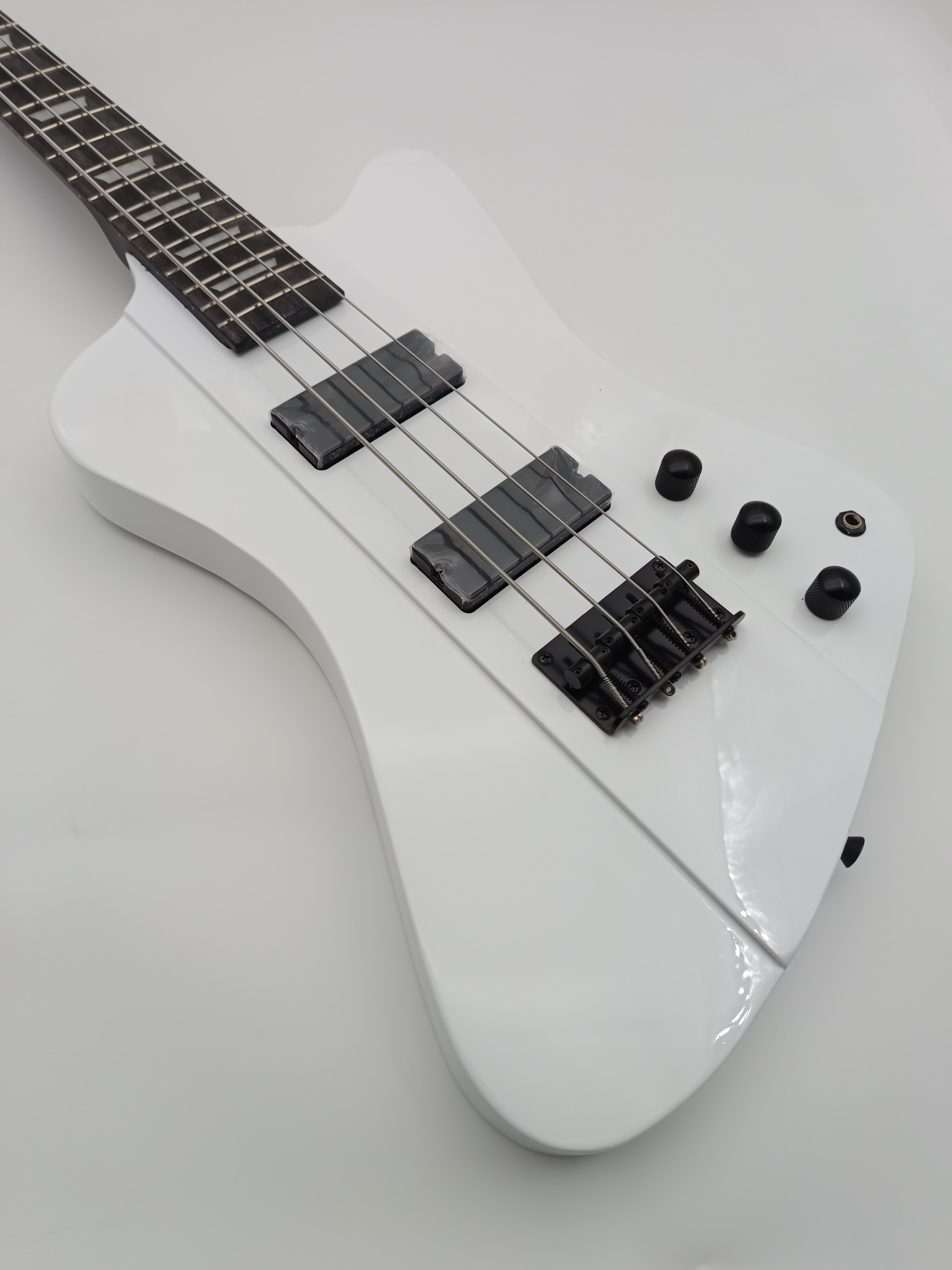 Afanti Guitarra Bajo Eléctrico 4 Cuerdas Color Blanco