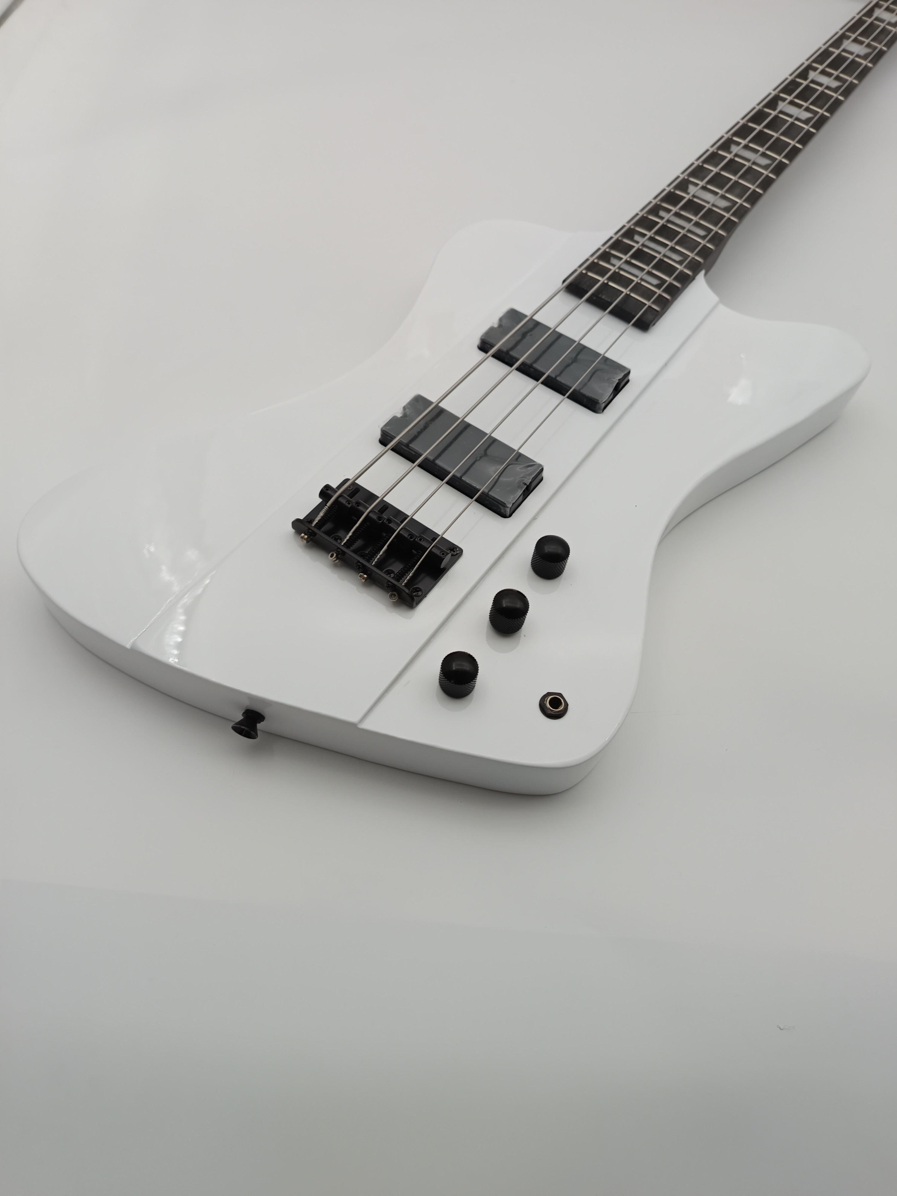 Afanti Guitarra Bajo Eléctrico 4 Cuerdas Color Blanco