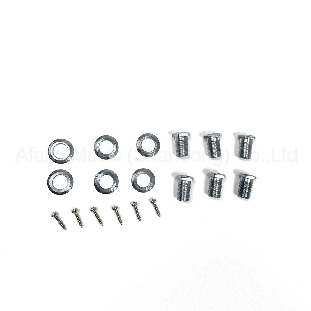 6 Cabezales de Afinación Cromados para Guitarra con Bloqueo en Línea para Diestros