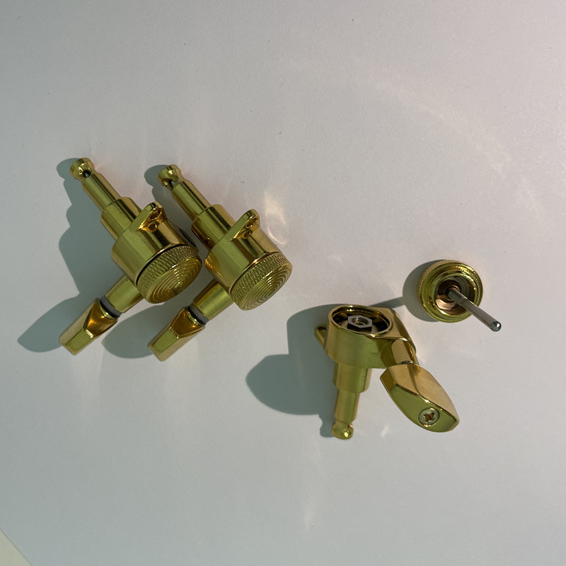 6 clavijas de afinación doradas para guitarra diestra en línea