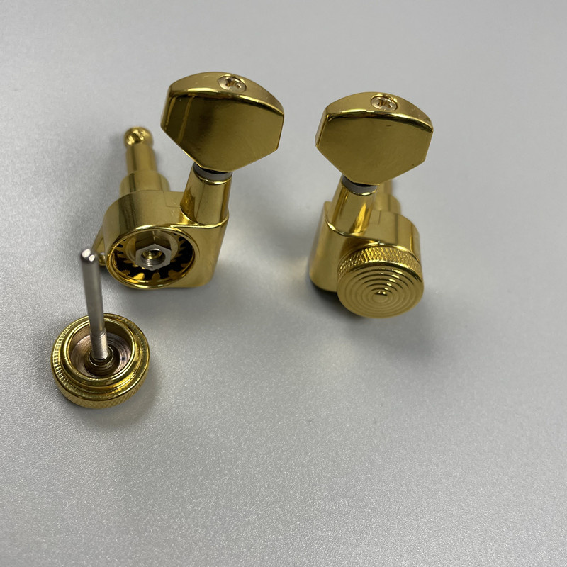 6 Inline Right3 Left 3 Gold Guitar Locking Tuning Machine Heads