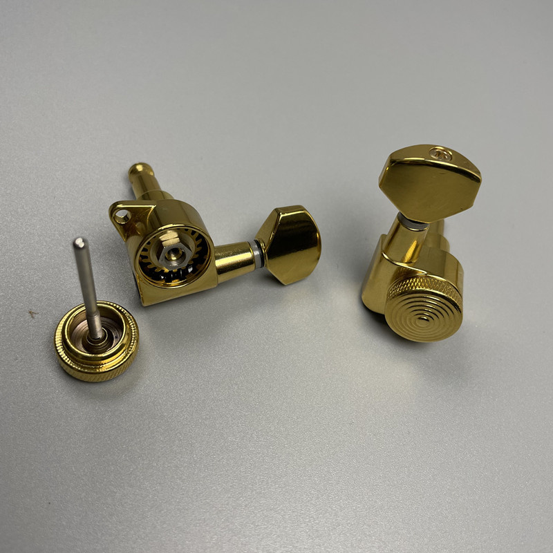 6 Inline Right3 Left 3 Gold Guitar Locking Tuning Machine Heads