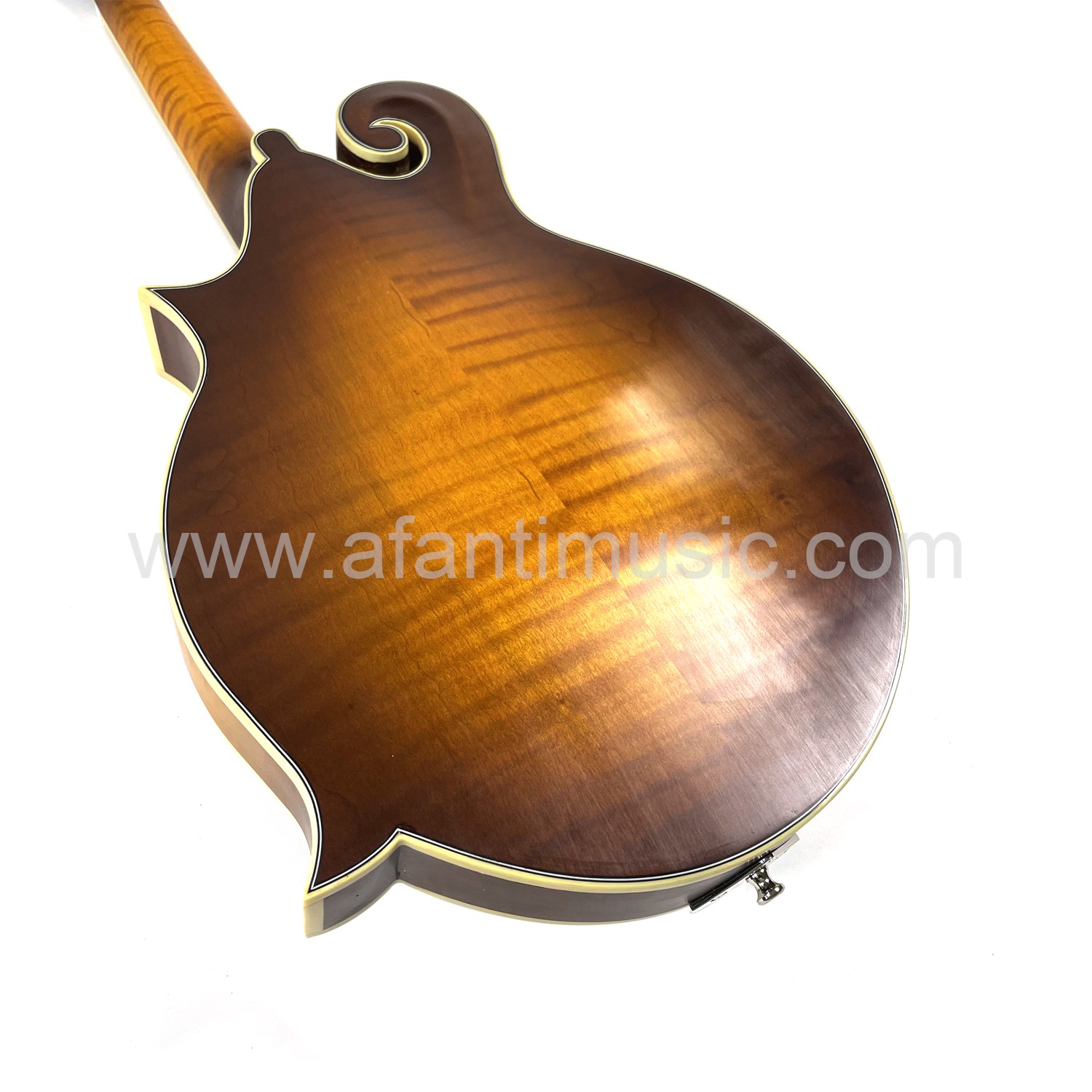 Afanti Mandolina F de grado AAA hecha a mano con arce flameado y orificio de sonido en forma de violín F