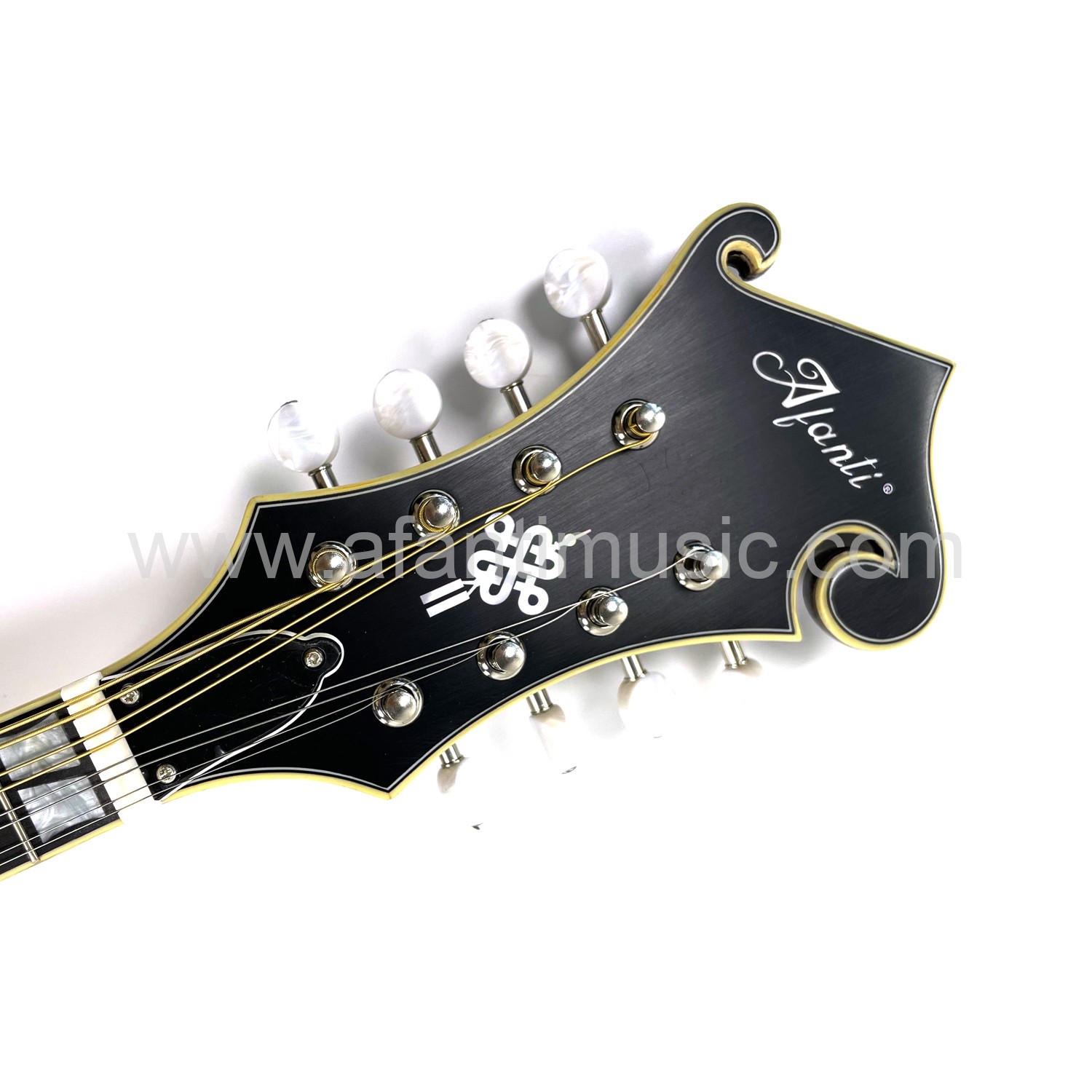 Afanti Mandolina F de grado AAA hecha a mano con arce flameado y orificio de sonido en forma de violín F