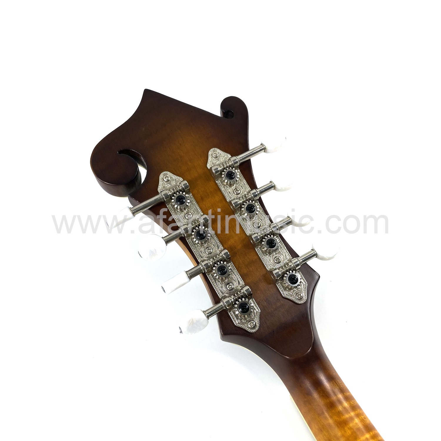 Afanti Mandolina F de grado AAA hecha a mano con arce flameado y orificio de sonido en forma de violín F