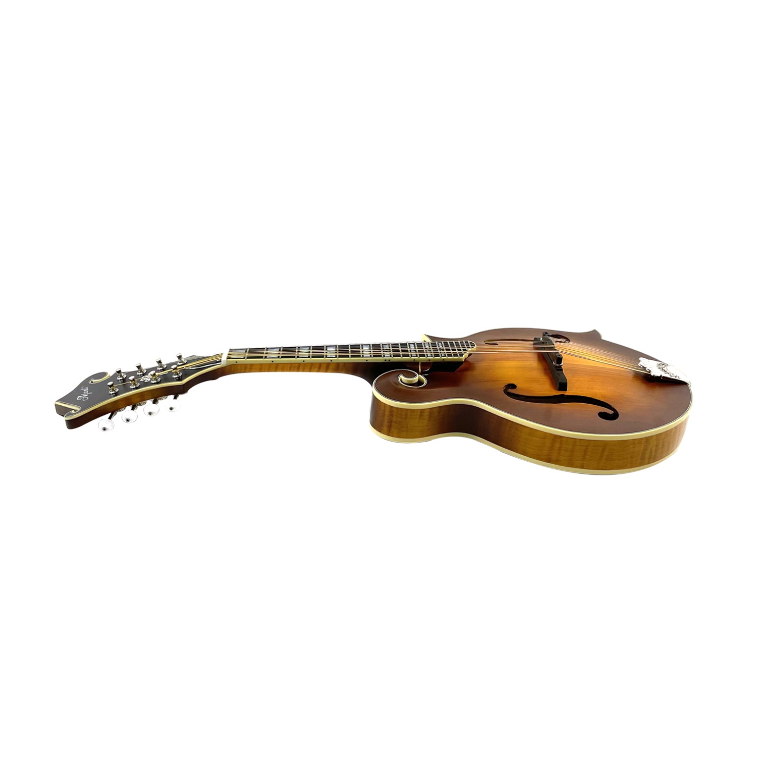 Afanti Mandolina F de grado AAA hecha a mano con arce flameado y orificio de sonido en forma de violín F
