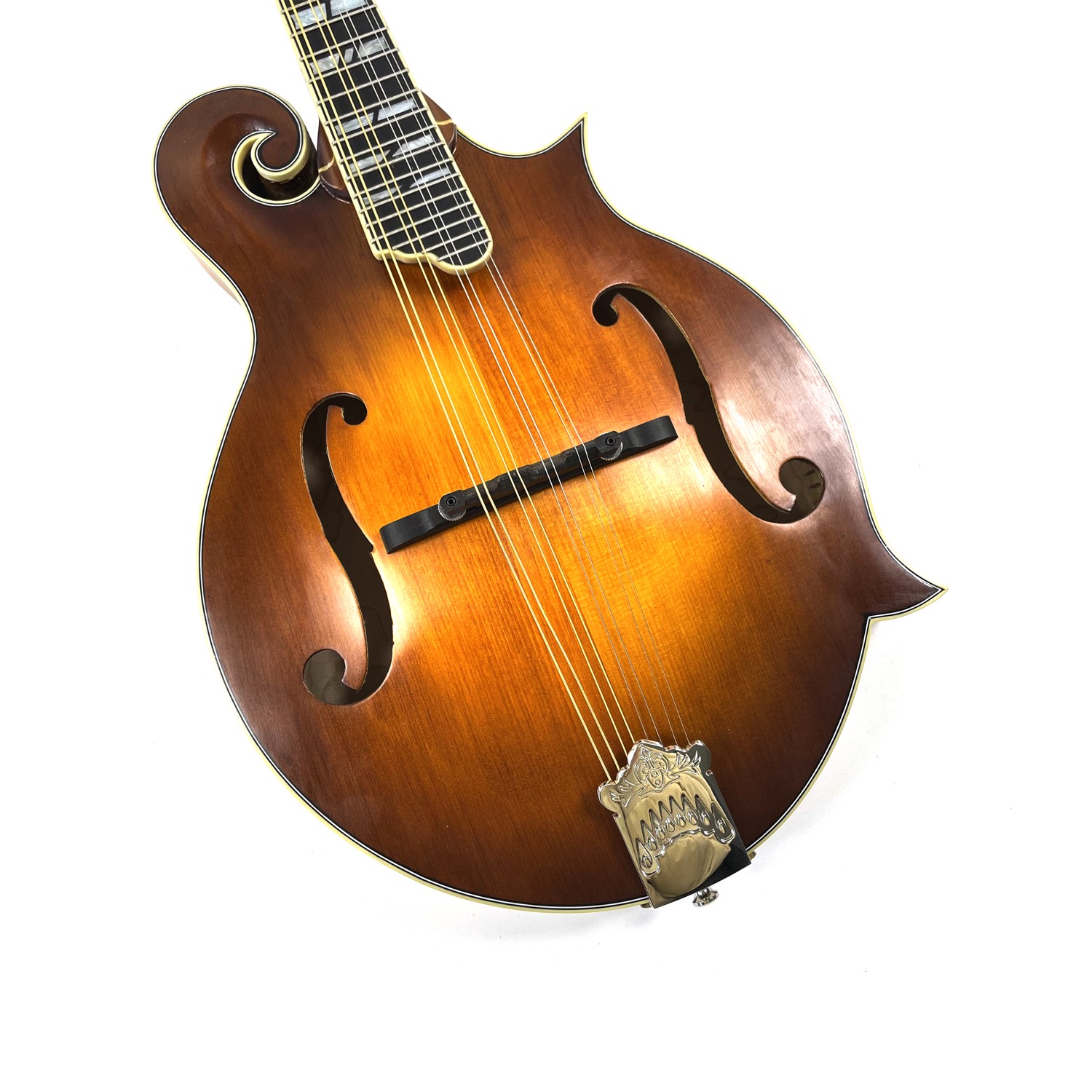 Afanti Mandolina F de grado AAA hecha a mano con arce flameado y orificio de sonido en forma de violín F
