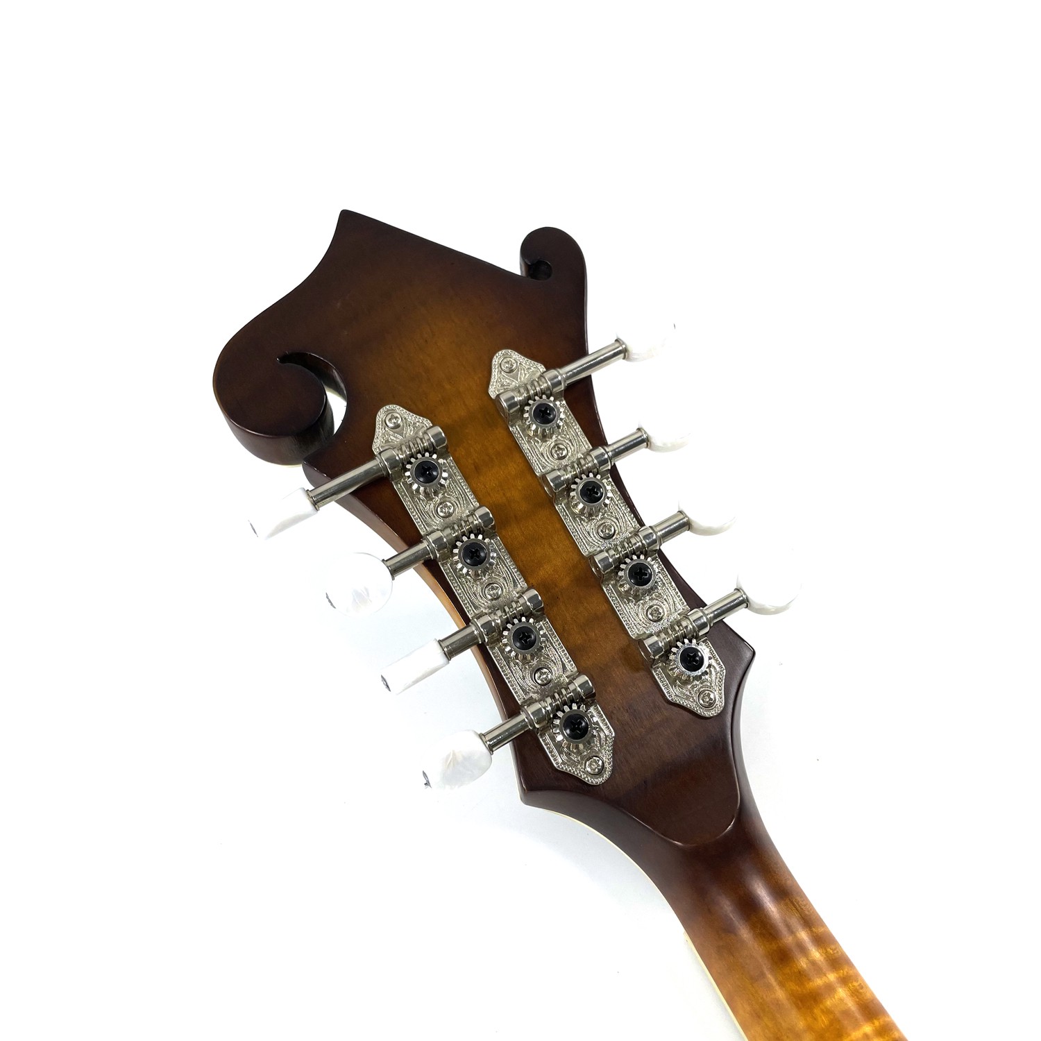 Afanti Mandolina F de grado AAA hecha a mano con arce flameado y orificio de sonido en forma de violín F