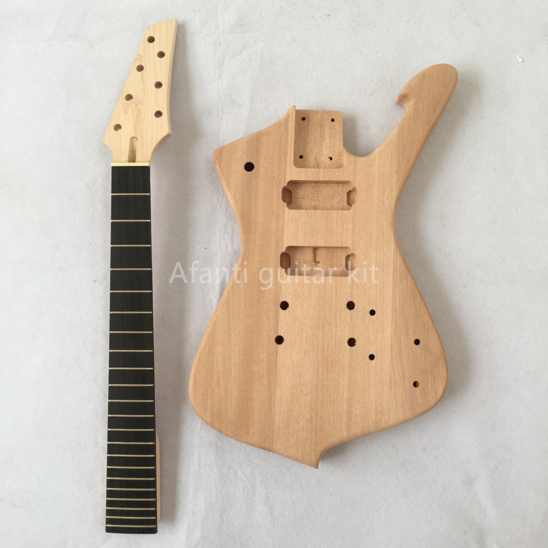 Afanti Construye tu propio kit de guitarra eléctrica DIY de cuerpo sólido con diapasón de ébano