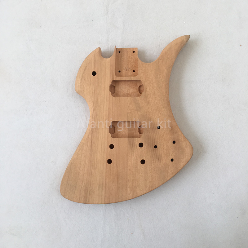Kit de guitarra eléctrica DIY Afanti con cuerpo de caoba sin acabar y puente Tom