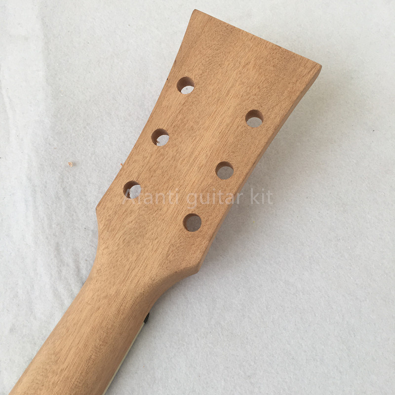 Kit de guitarra eléctrica DIY Afanti con cuerpo de caoba sin acabar y puente Tom