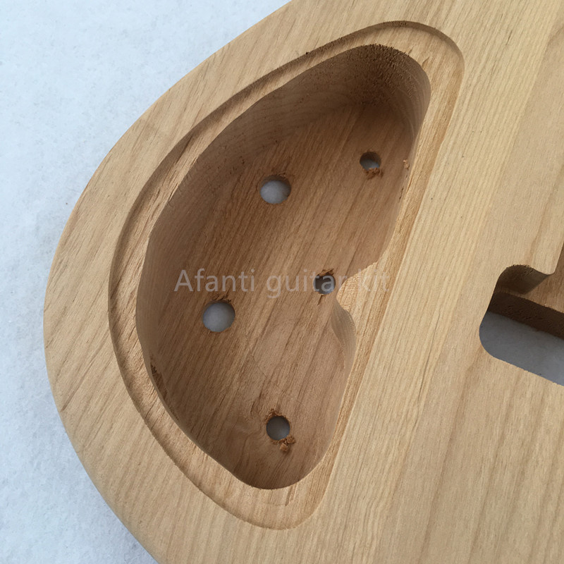 Kit de guitarra eléctrica DIY Afanti con cuerpo de aliso sin terminar y puente de trémolo