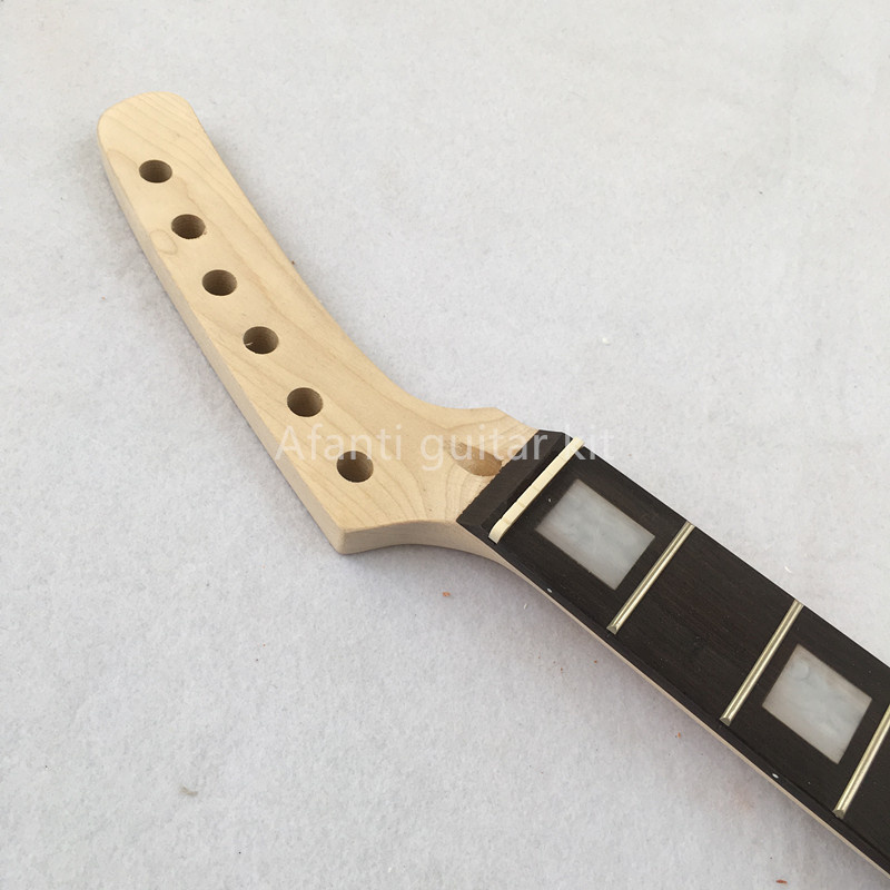 Kit de guitarra eléctrica DIY Afanti con cuerpo de aliso sin terminar y puente de trémolo